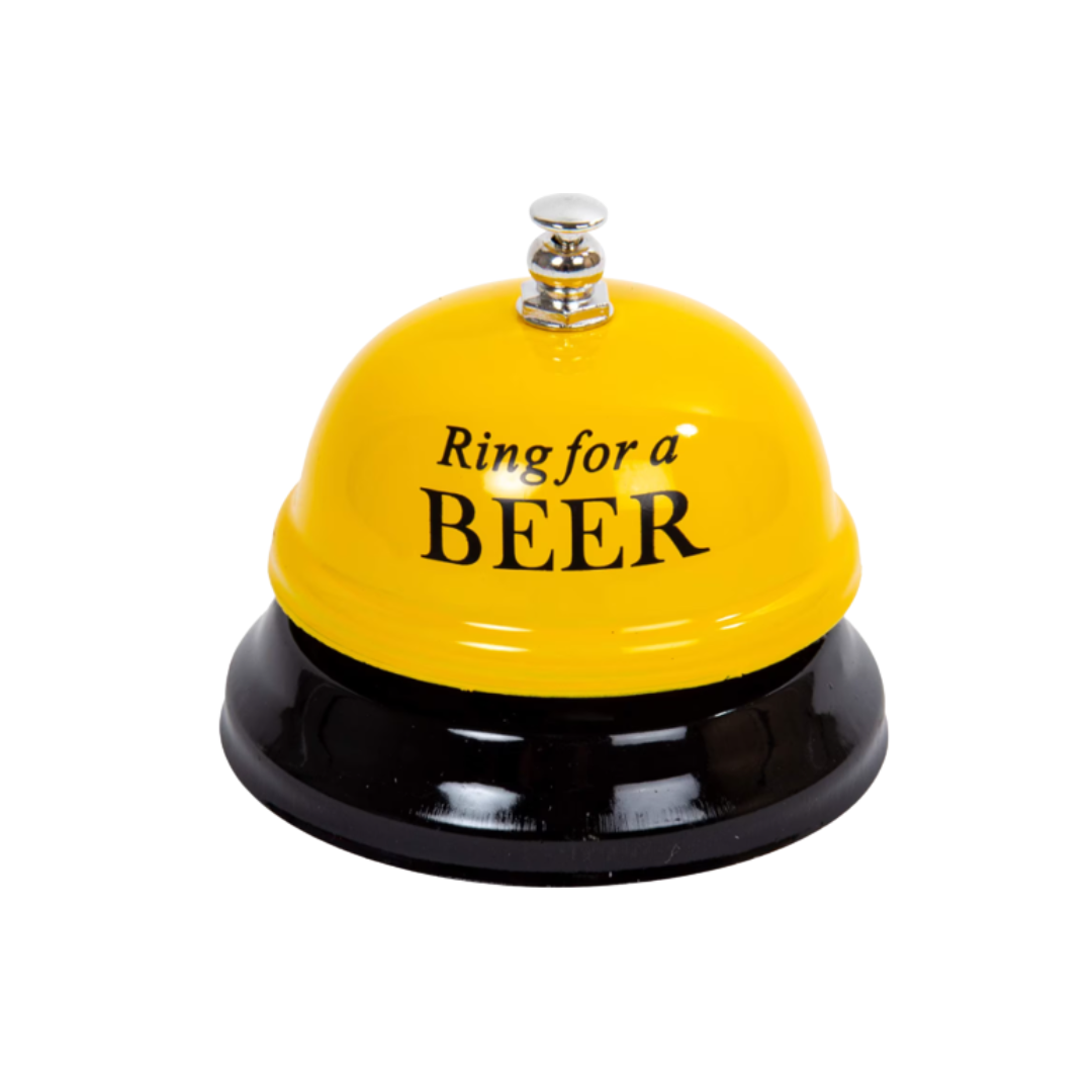 Sonnette jaune "Ramène-moi une bière"