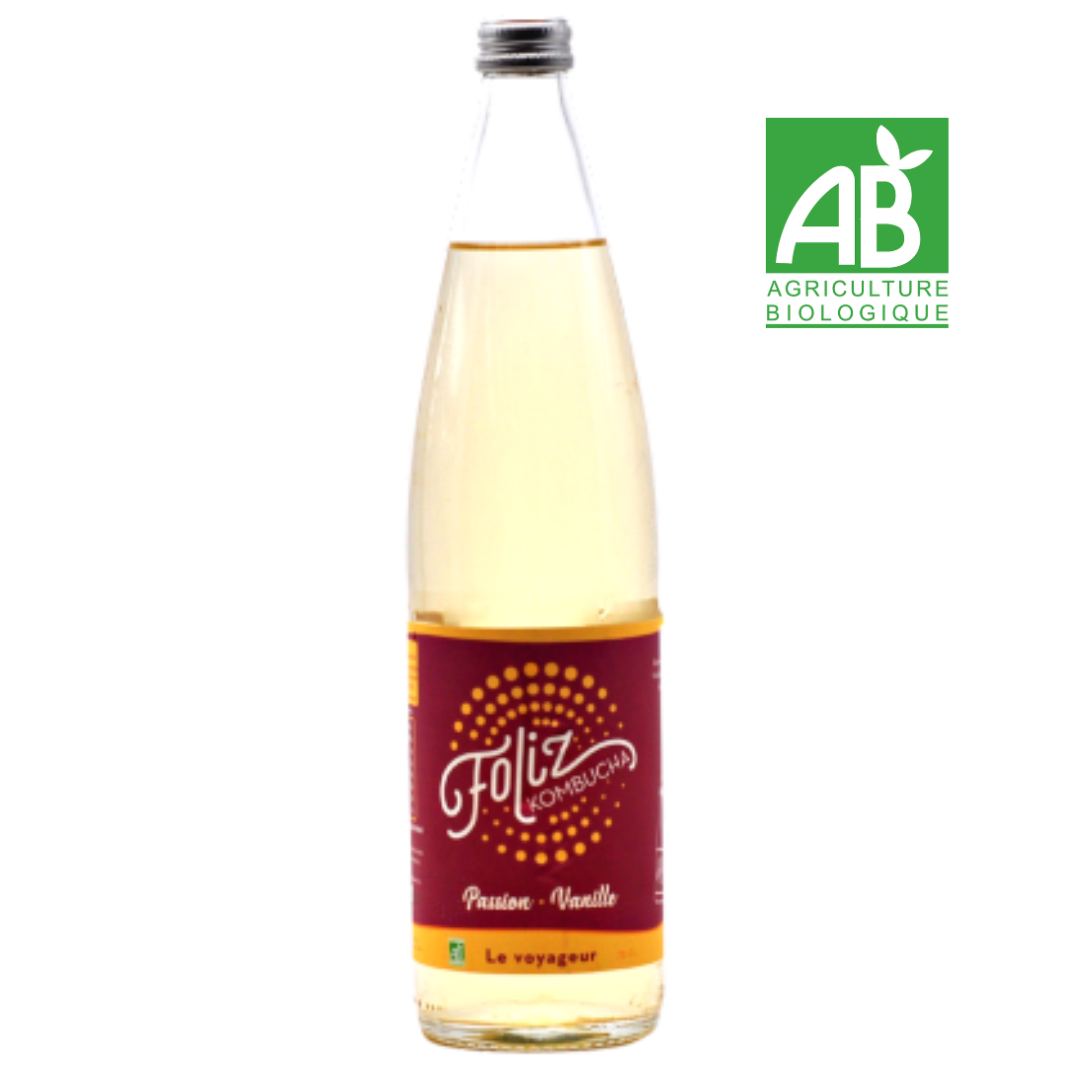 Foliz, Le voyageur, kombucha passion-vanille