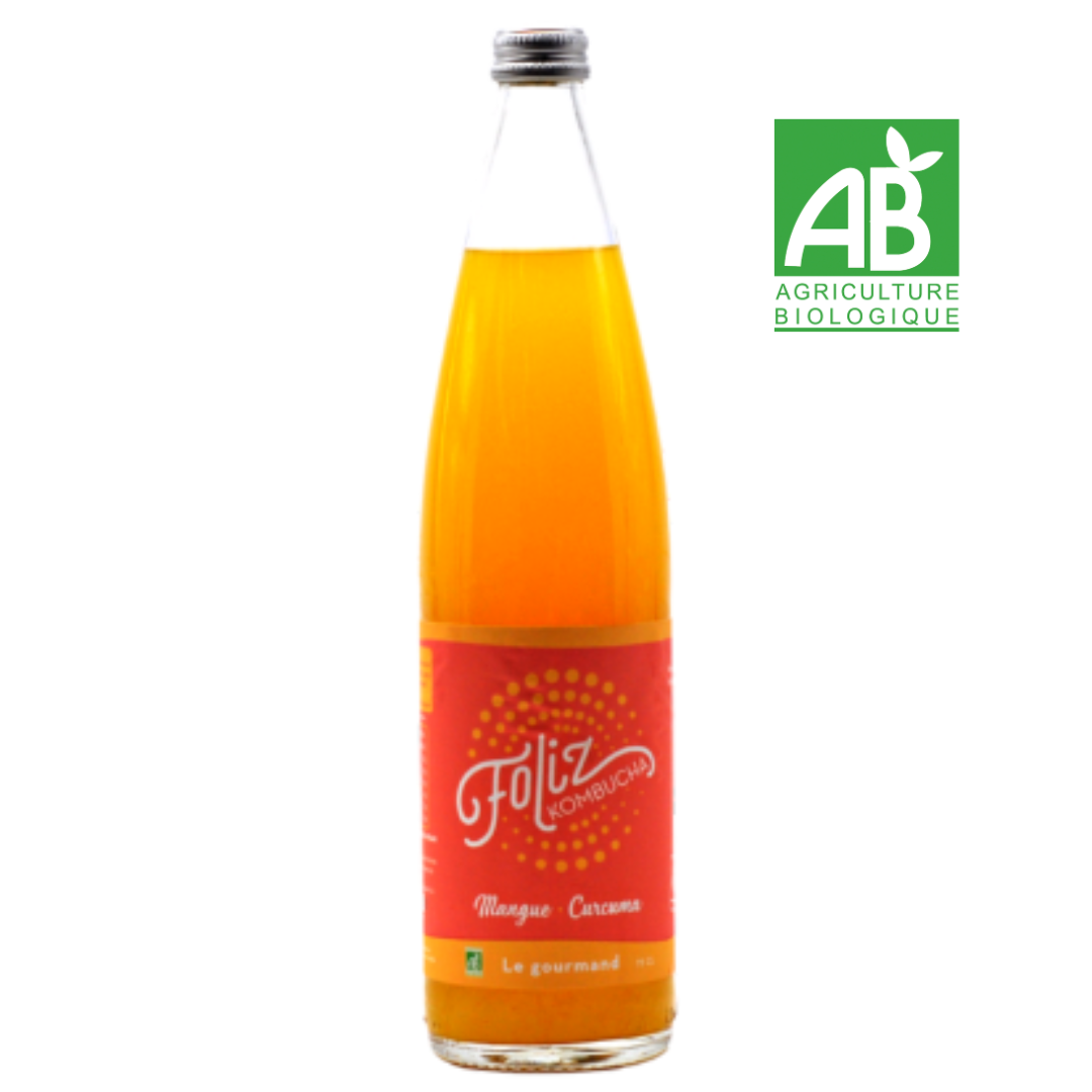 Foliz, Le gourmand, kombucha mangue-curcuma