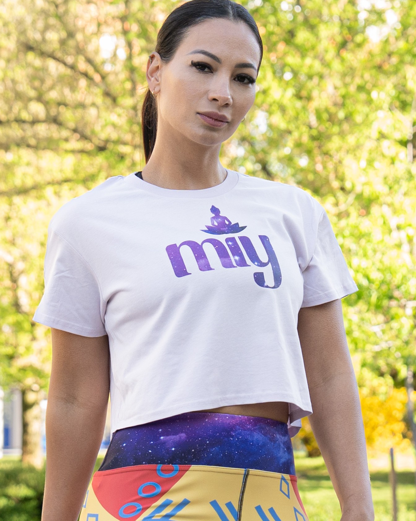 The miy Orchid Pink Crop Tee