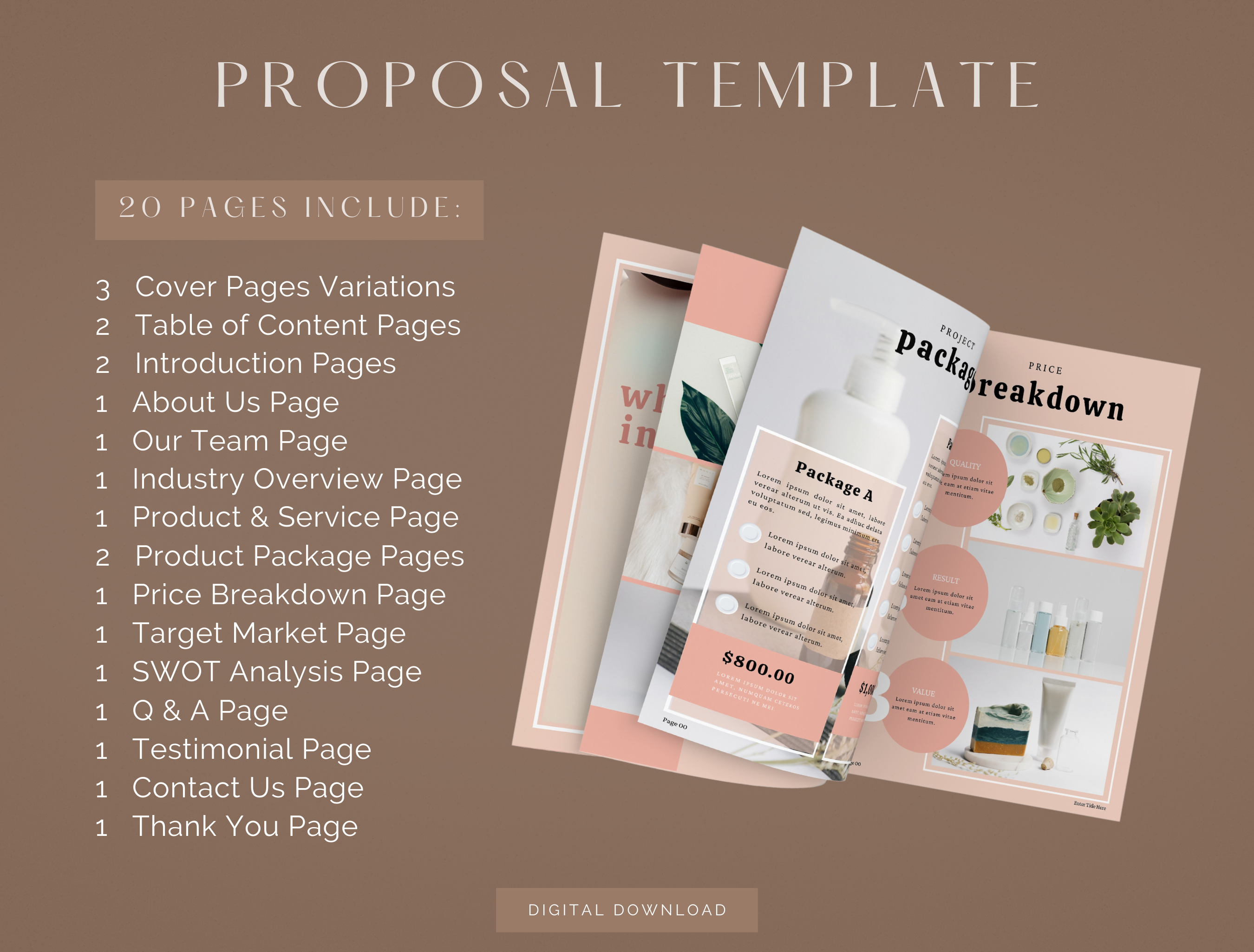 Canva Project Proposal Template | Pricing Guide