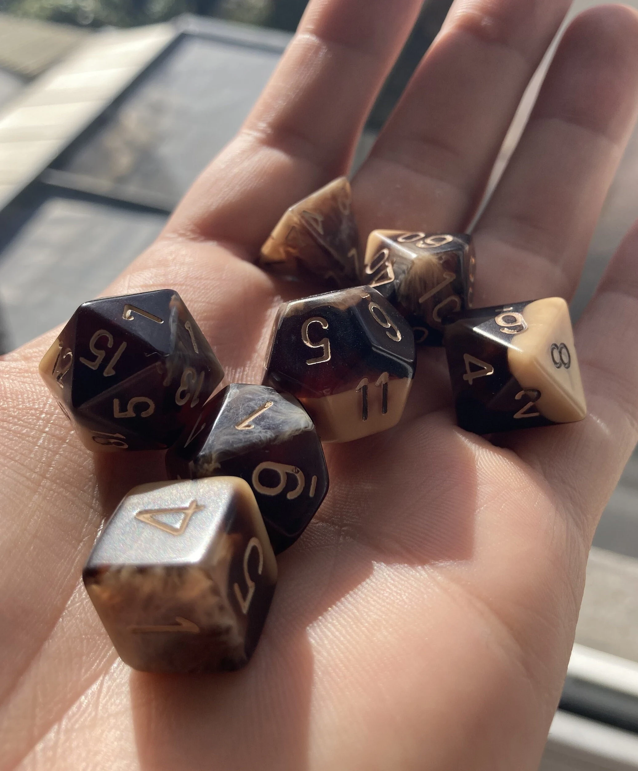 Dés RPG : collection Café Moka