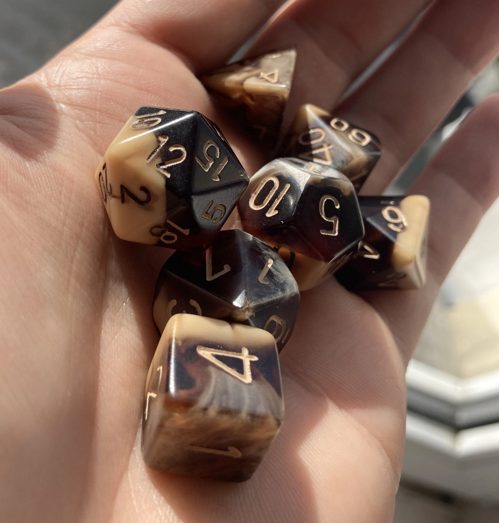 Dés RPG : collection Café Moka