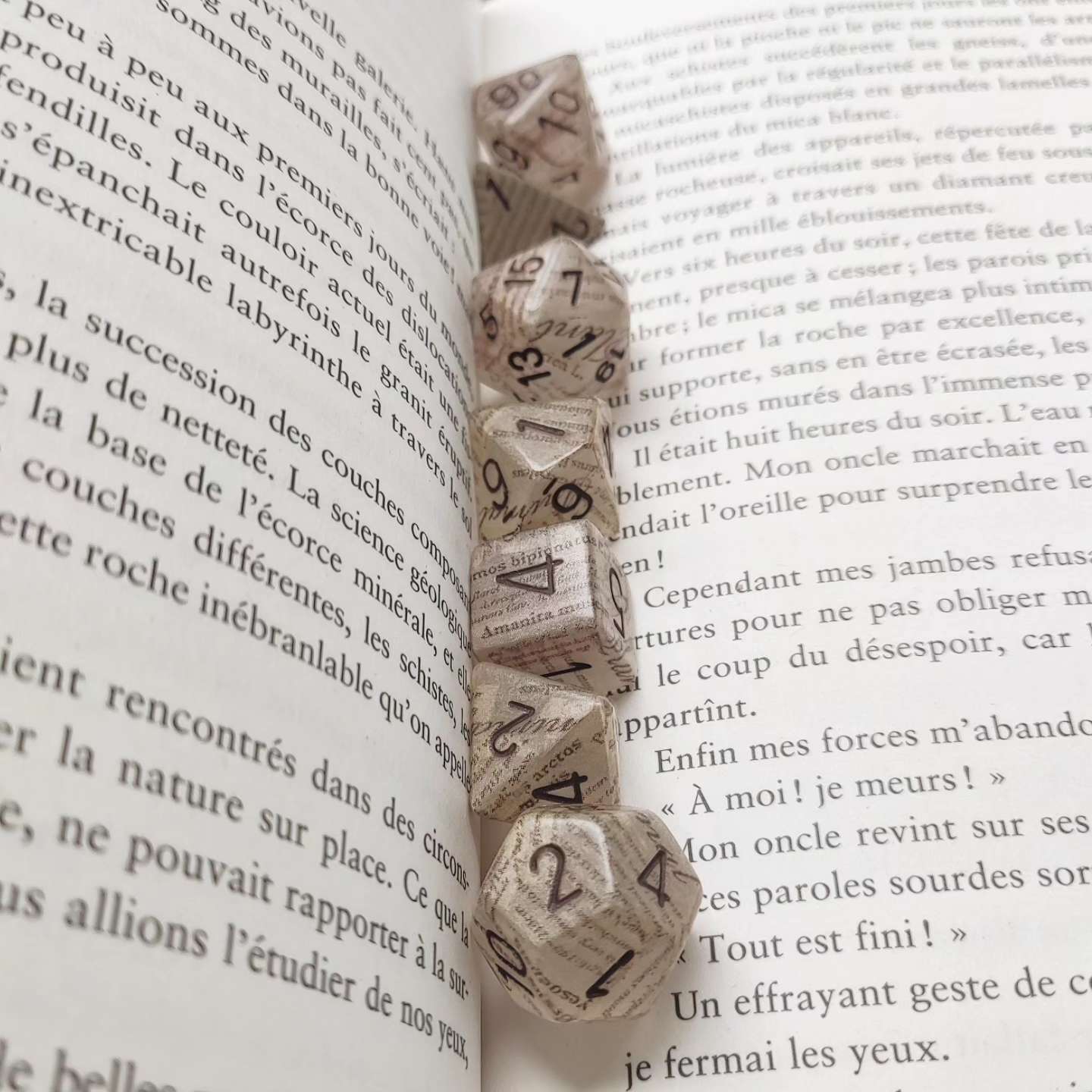 dés RPG : collection journal