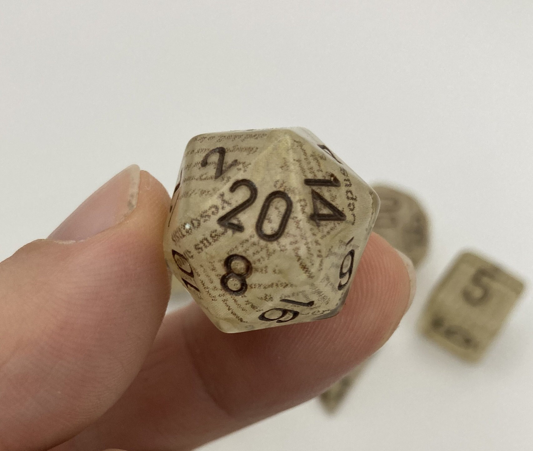 dés RPG : collection journal