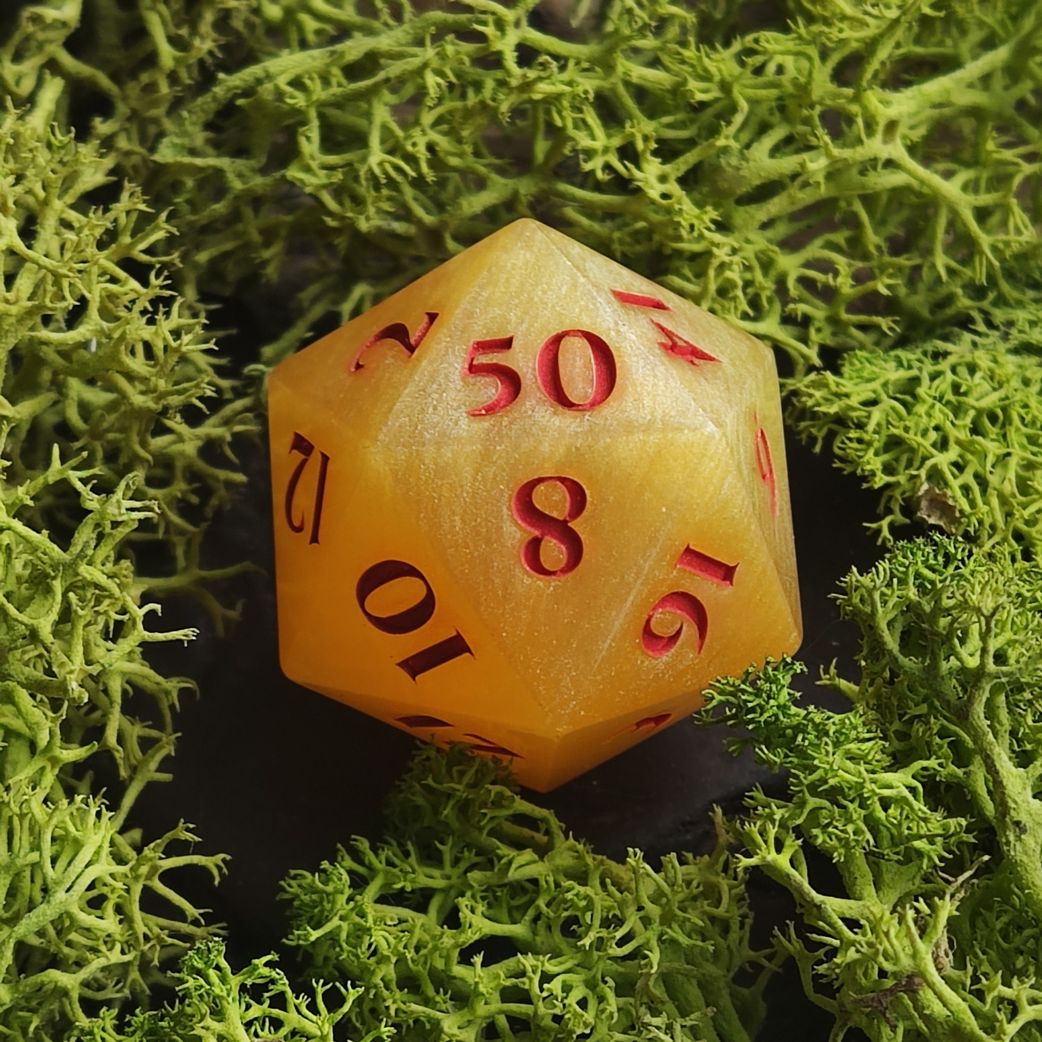 Dé collector de Senlis, 50 ans du JDR - Jaune