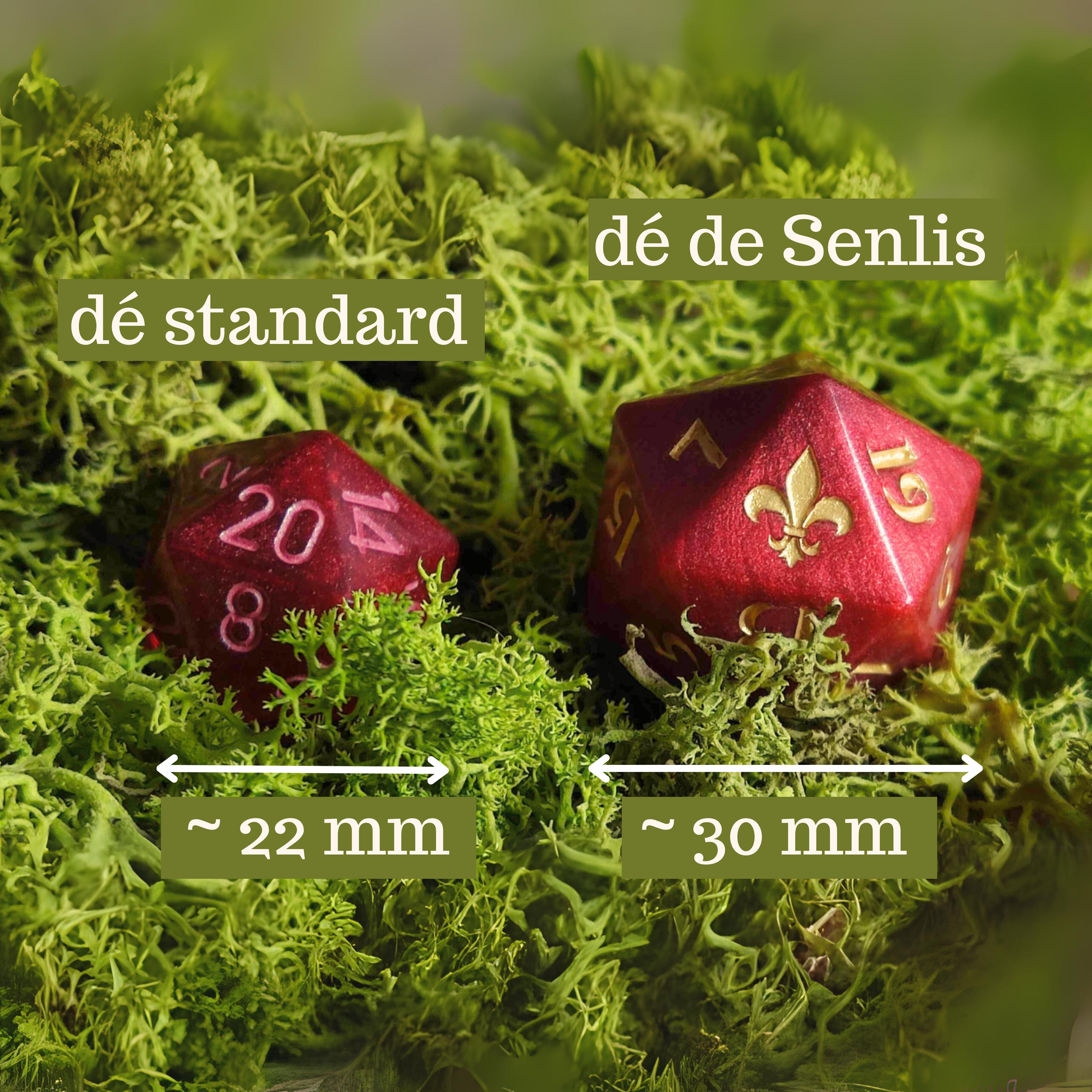 Dé collector de Senlis, 50 ans du JDR - Rouge translucide