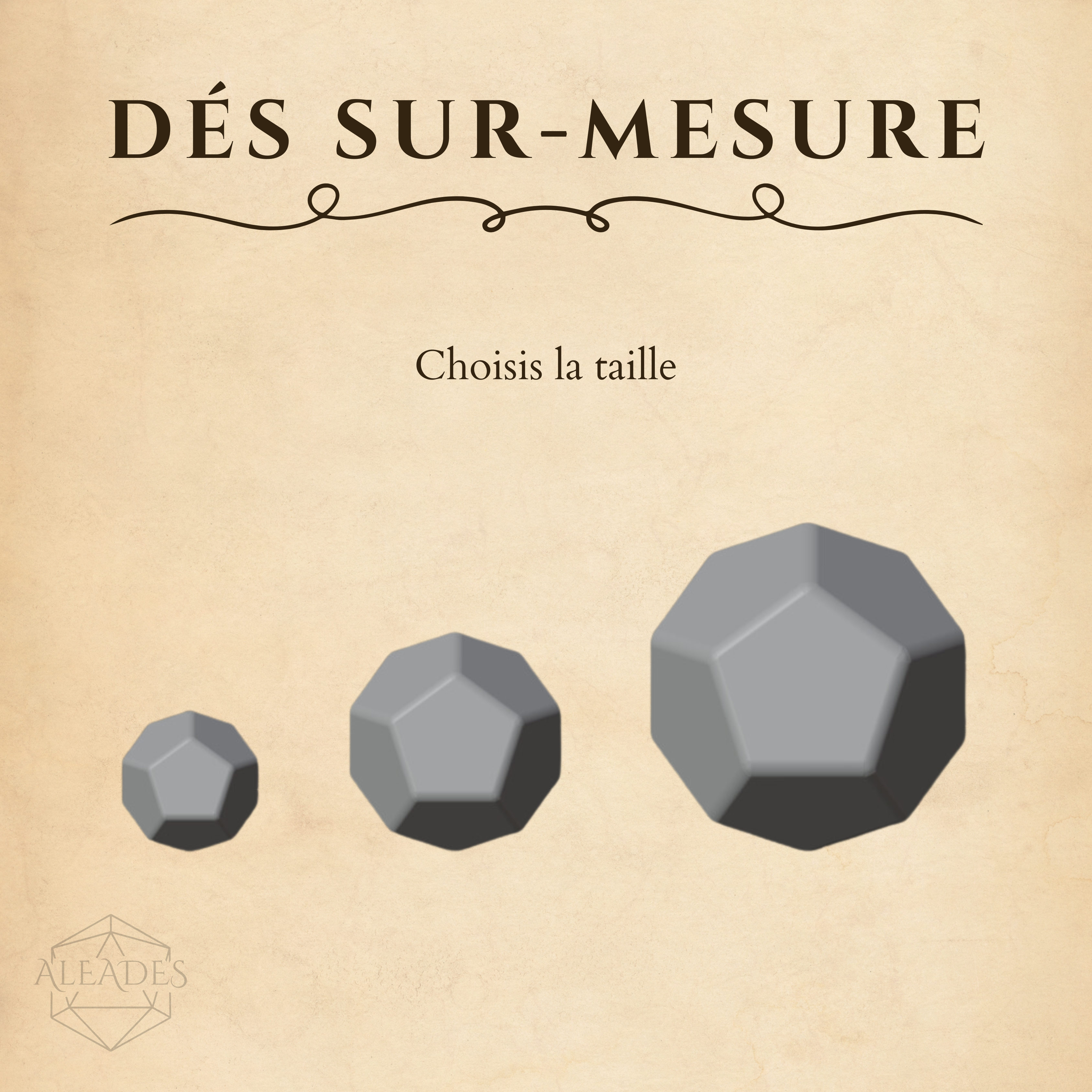 Dés personnalisés sur-mesure