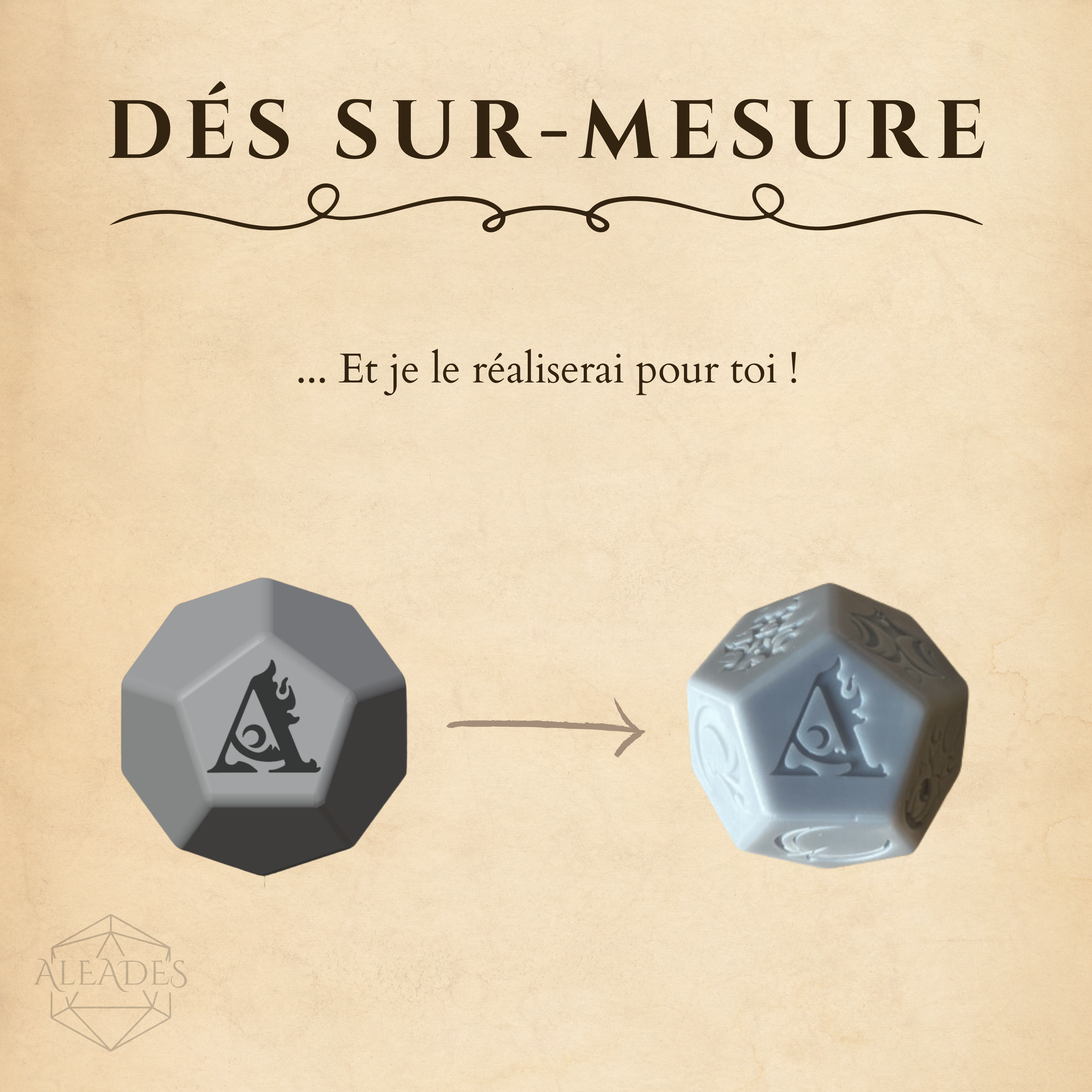 Dés personnalisés sur-mesure