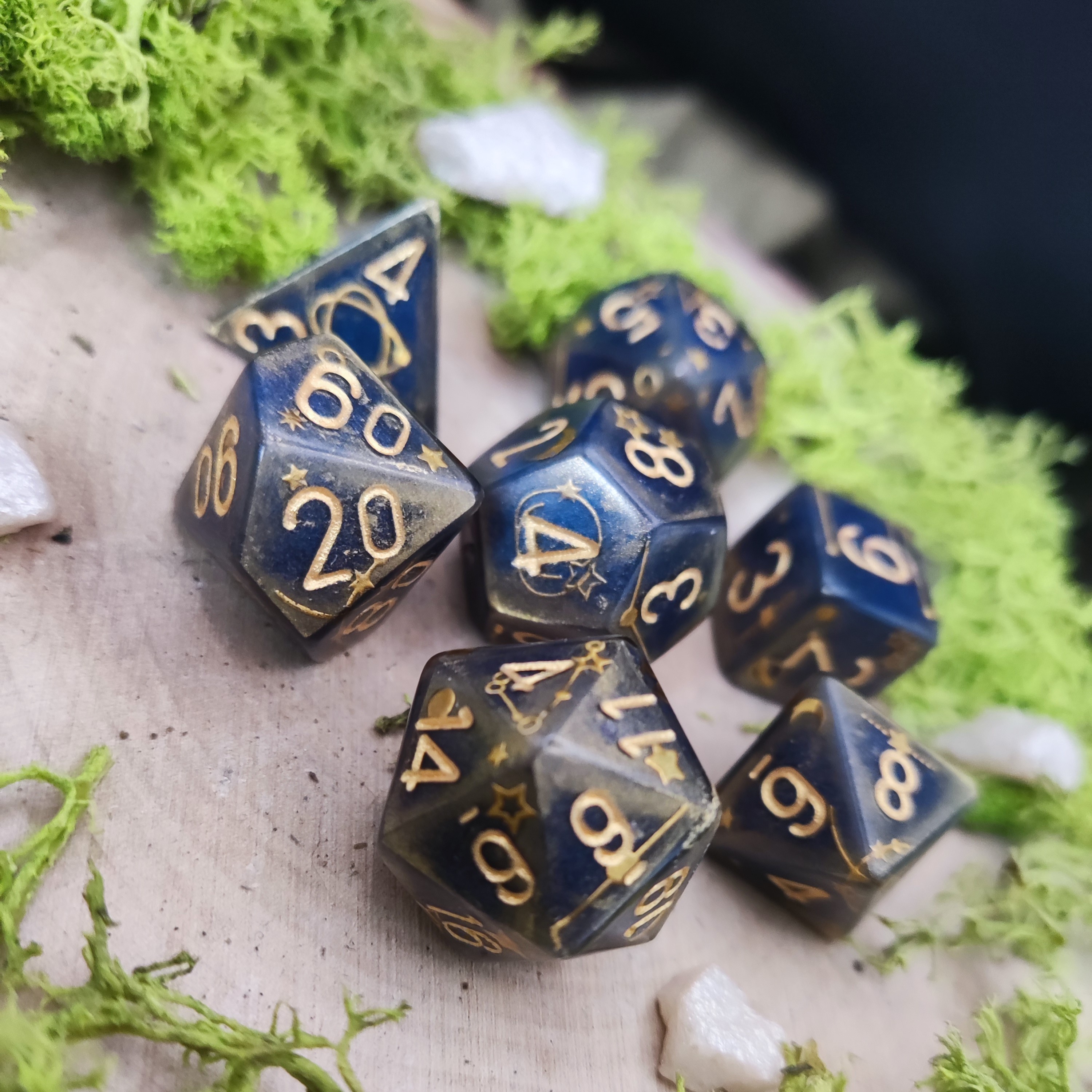 dés RPG : collection astrale