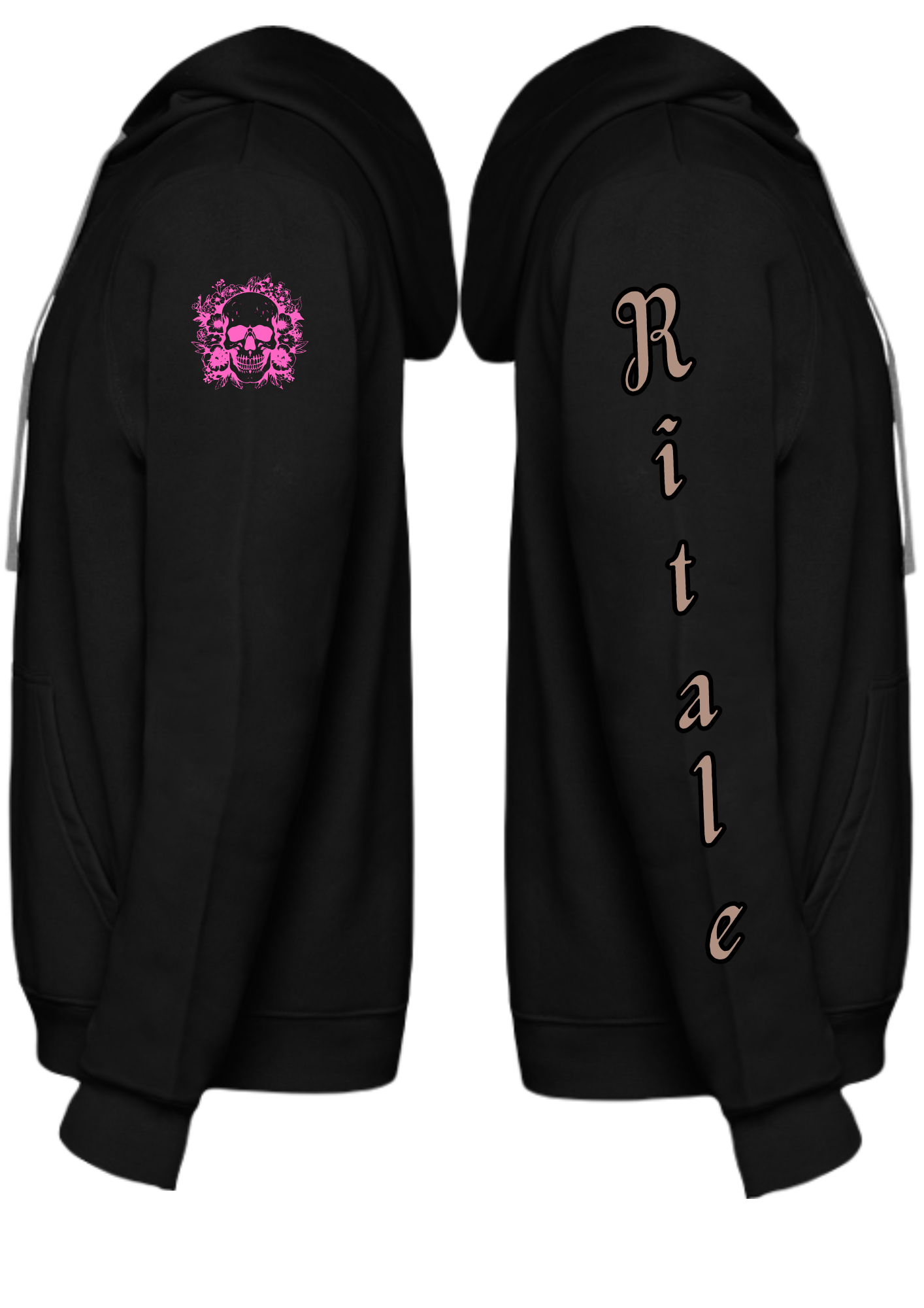 Sweat à capuche avec design tête de mort