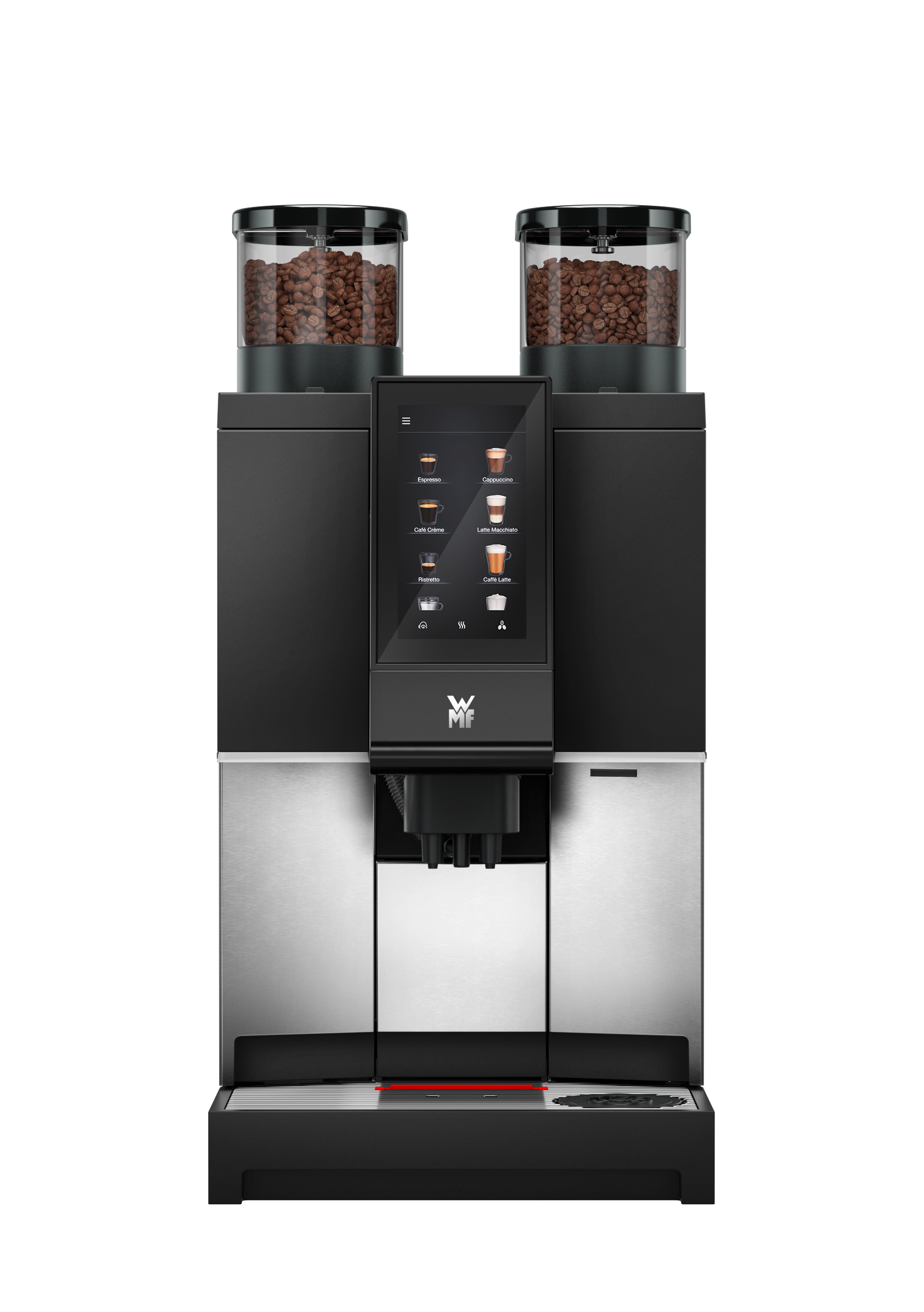WMF 1300S -4L tank, 2 grinders, hot water, basic milk and no steam rod
