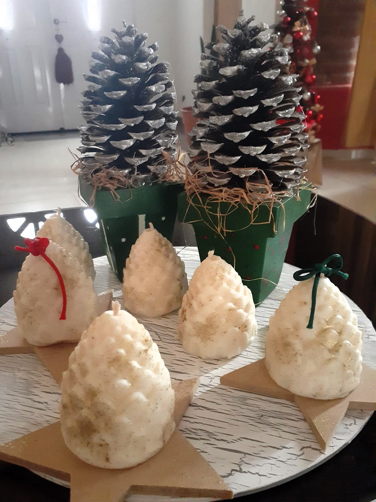 Velas Piña MANO Navideñas