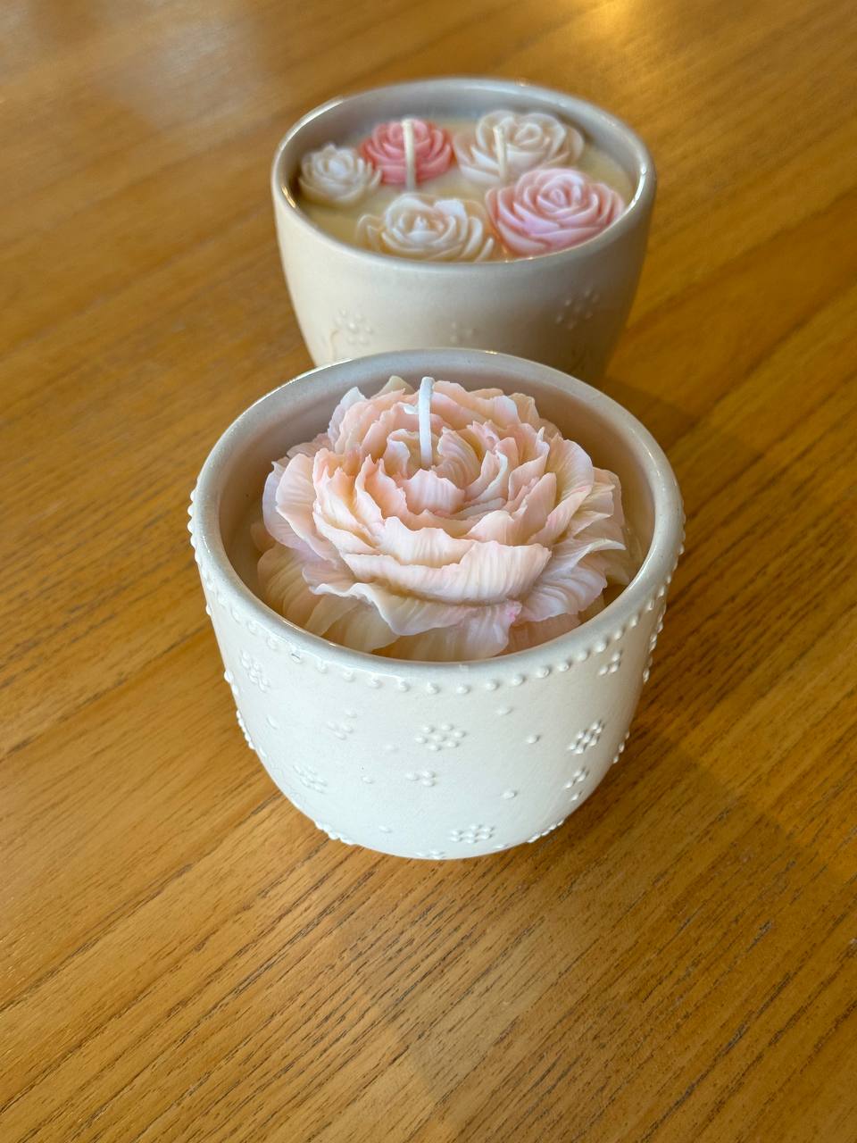 Velas MANO Flor Peonia