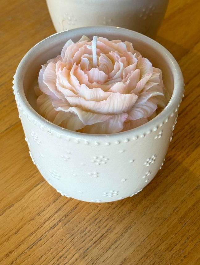 Velas MANO Flor Peonia