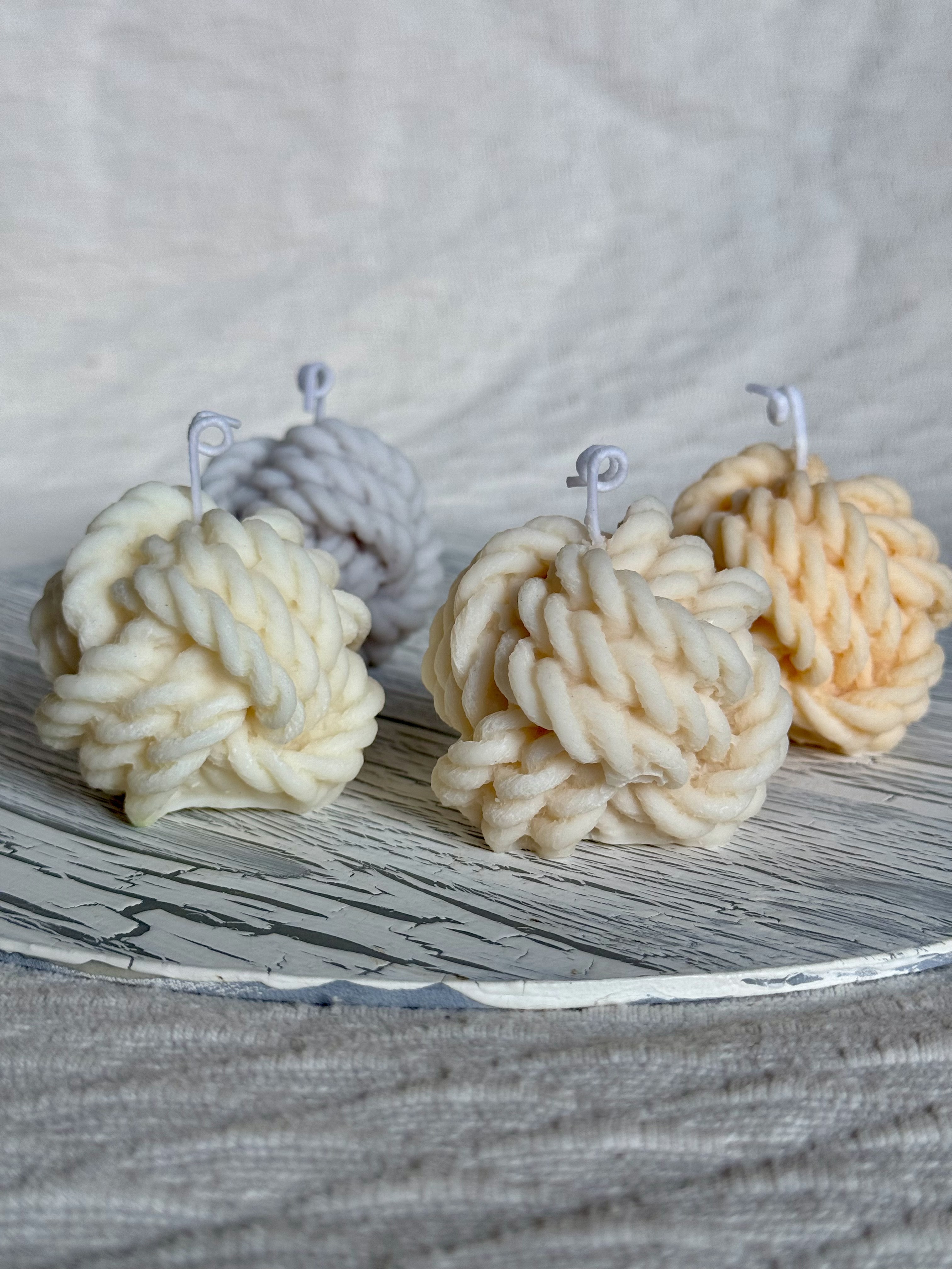 Velas MANO Ovillos de lana