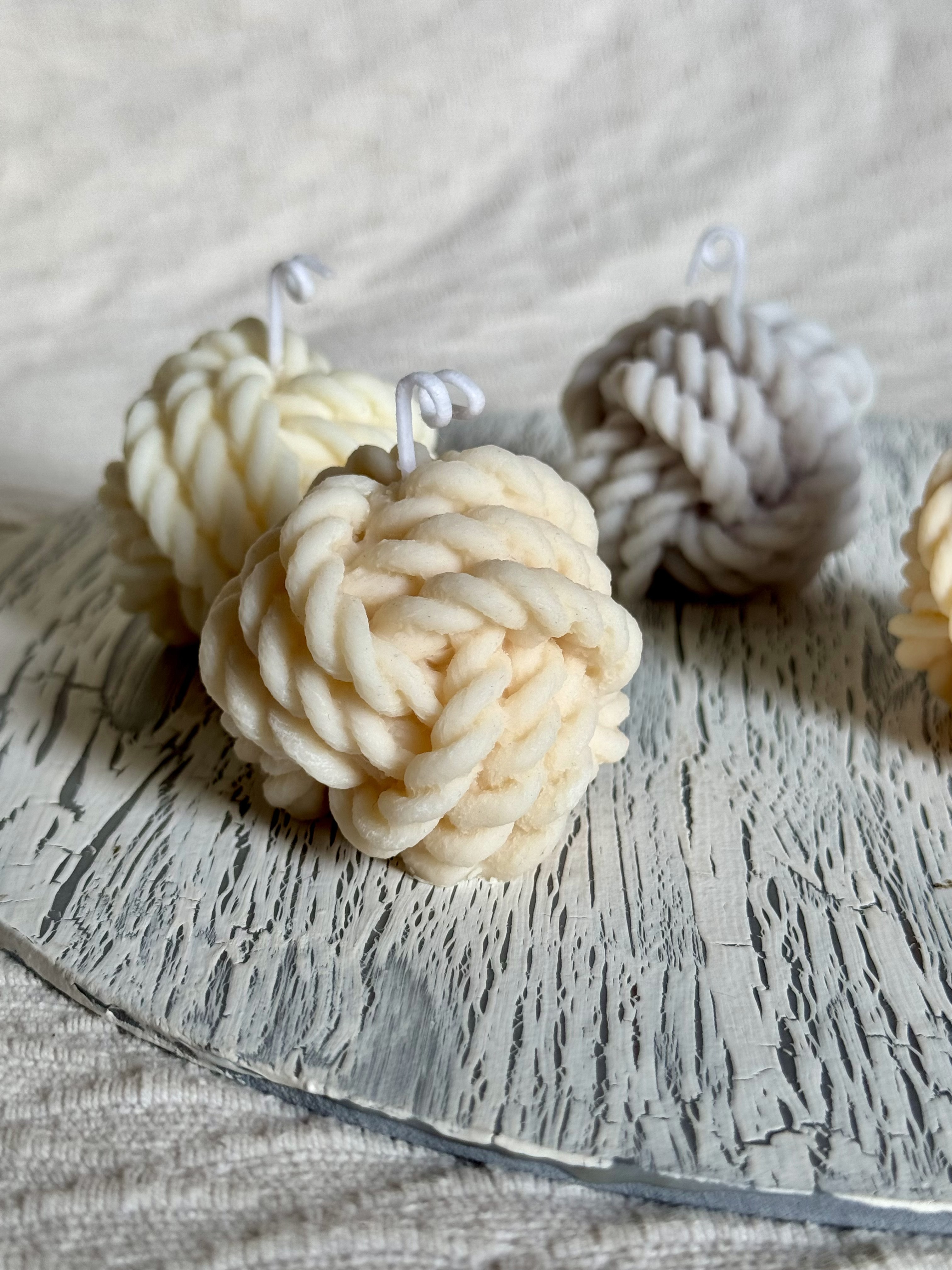 Velas MANO Ovillos de lana