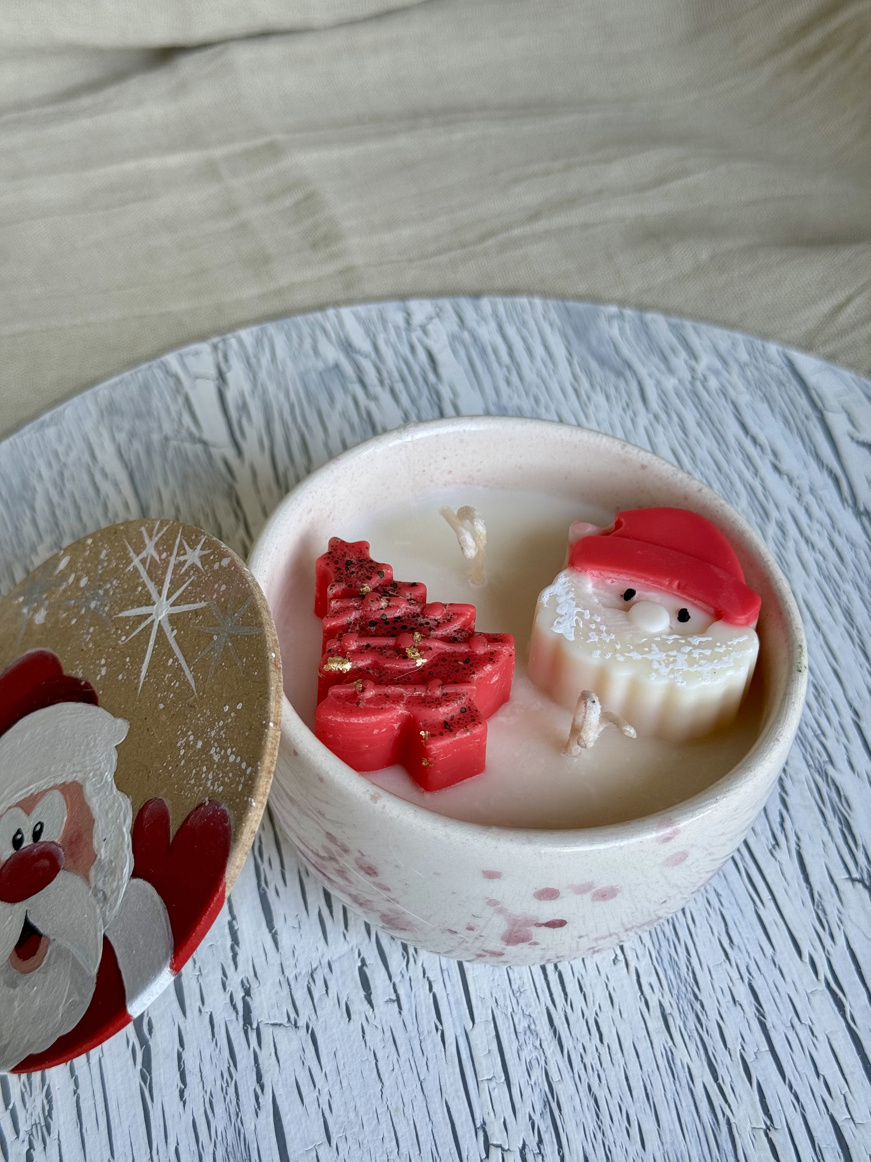 Velas MANO Cuencos Navideños