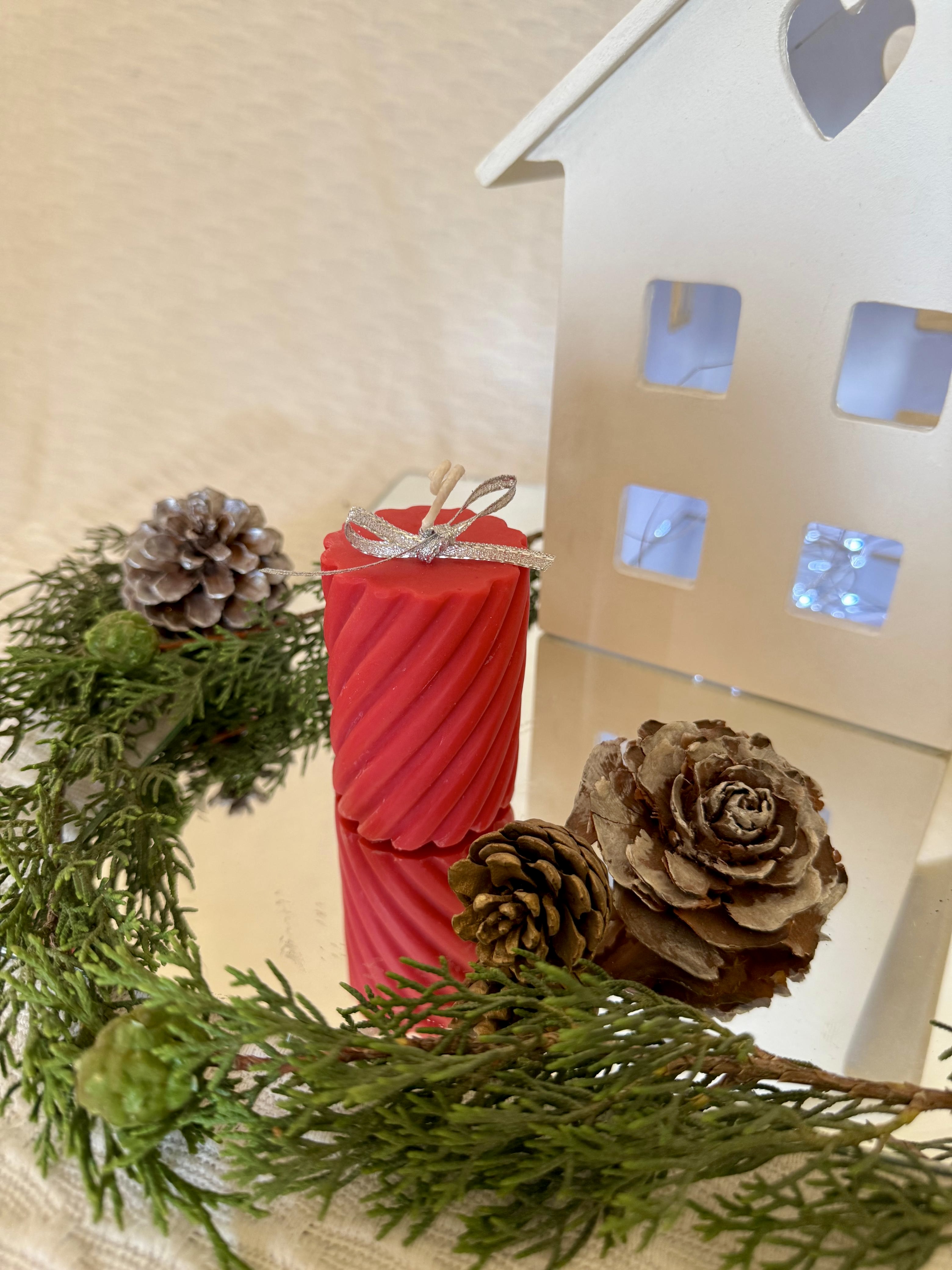 Velas MANO Giradas Navideñas