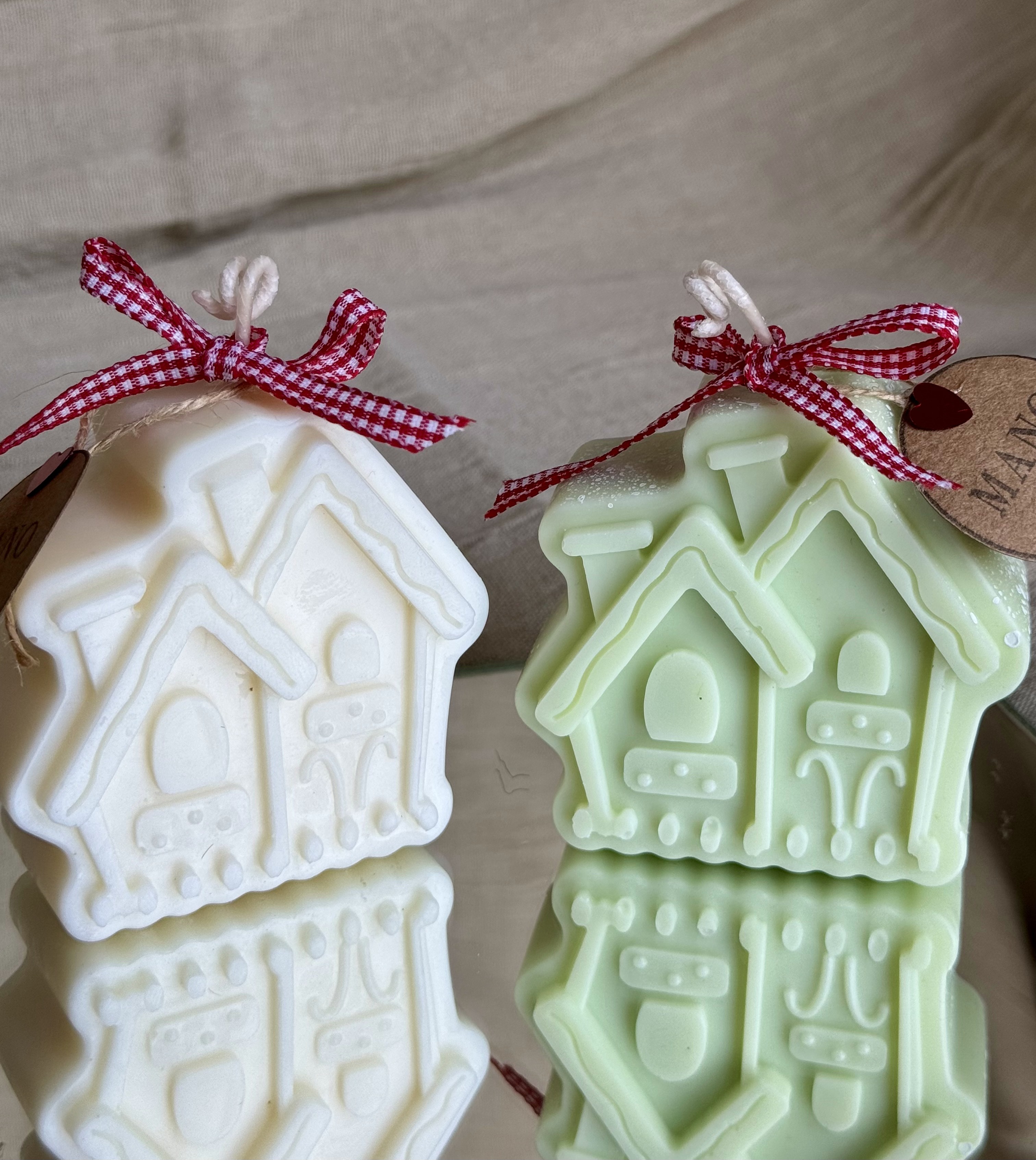 Velas MANO Casitas Navideñas