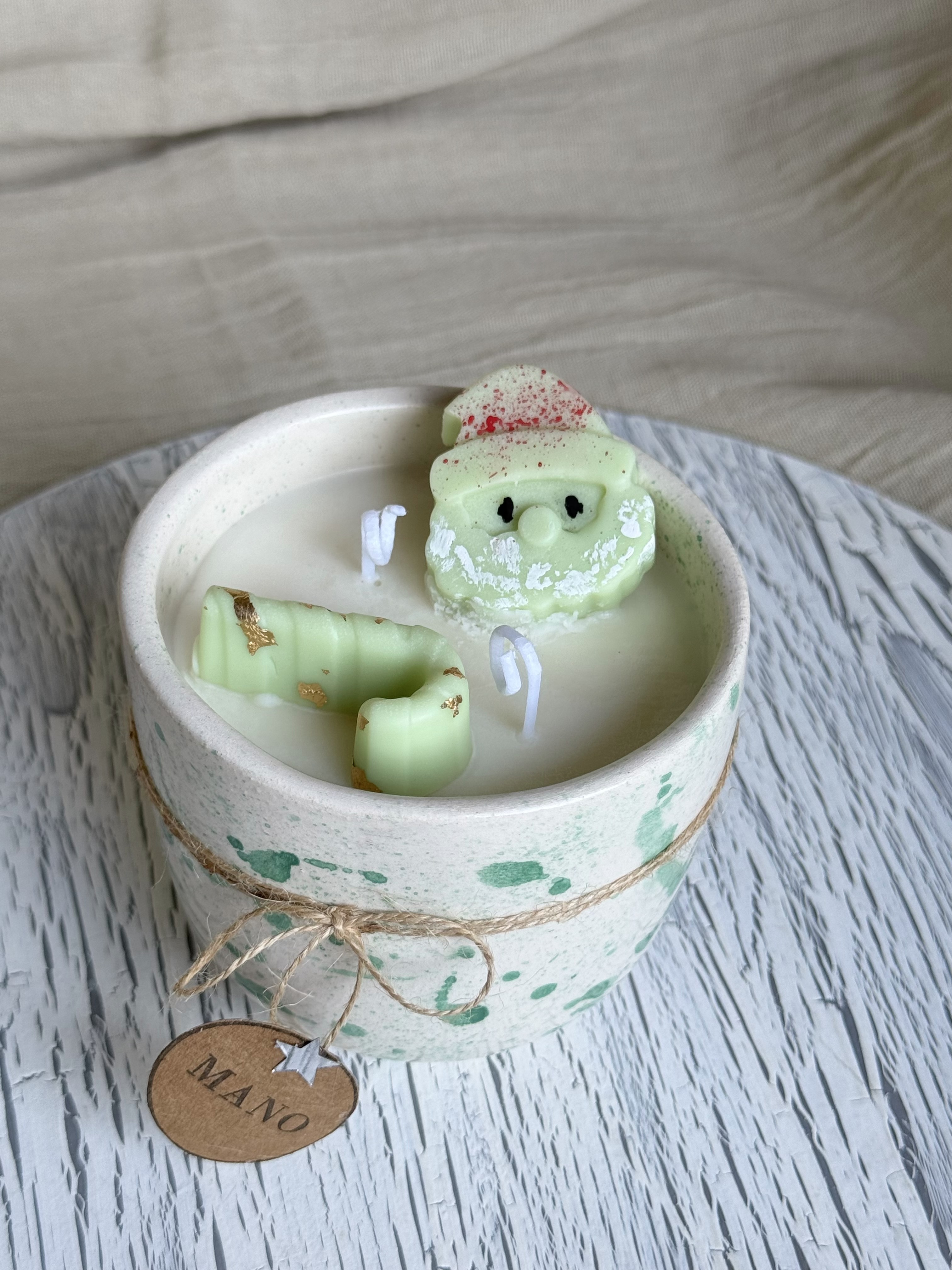 Velas MANO Cuencos Navideños