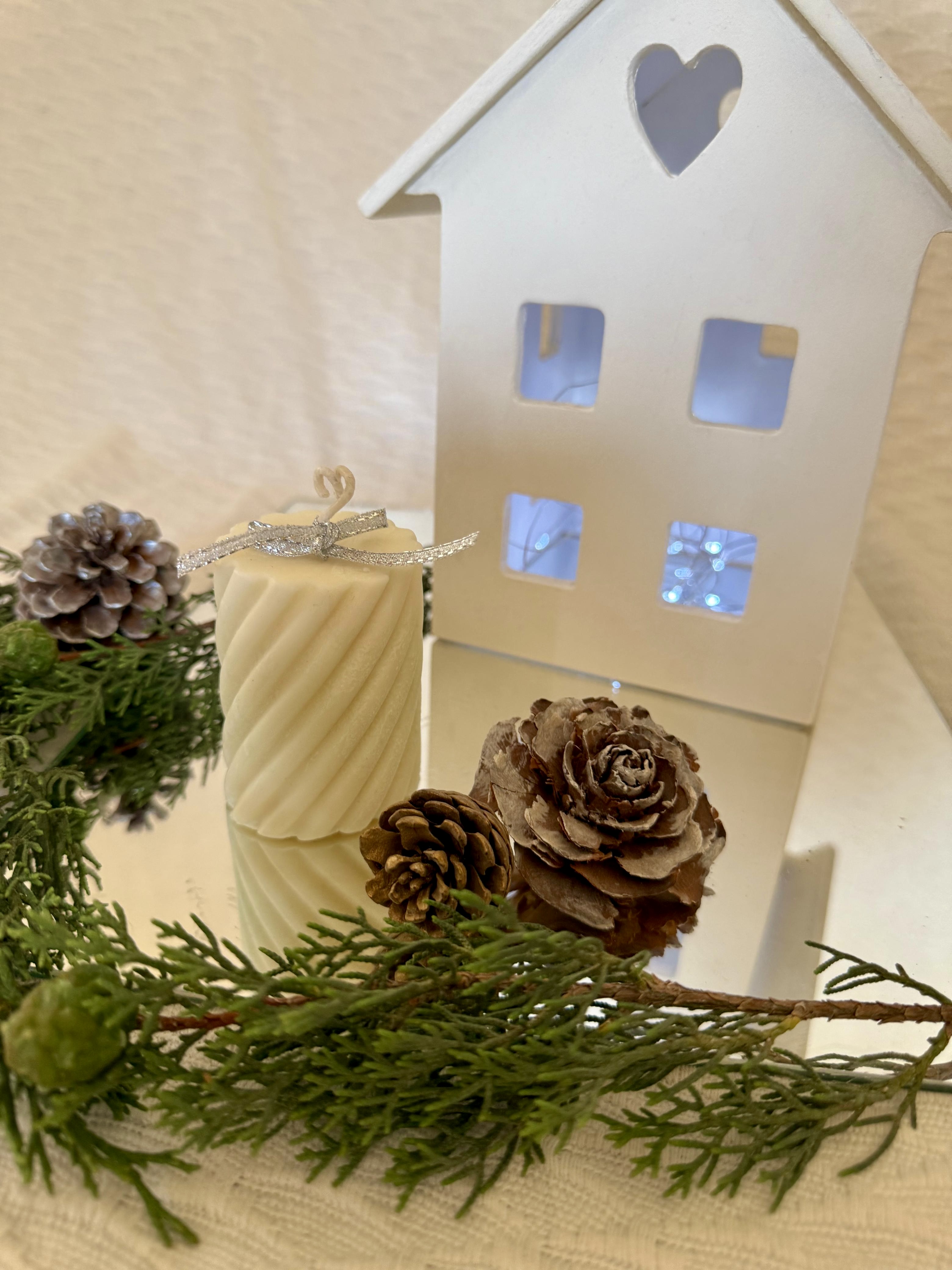 Velas MANO Giradas Navideñas