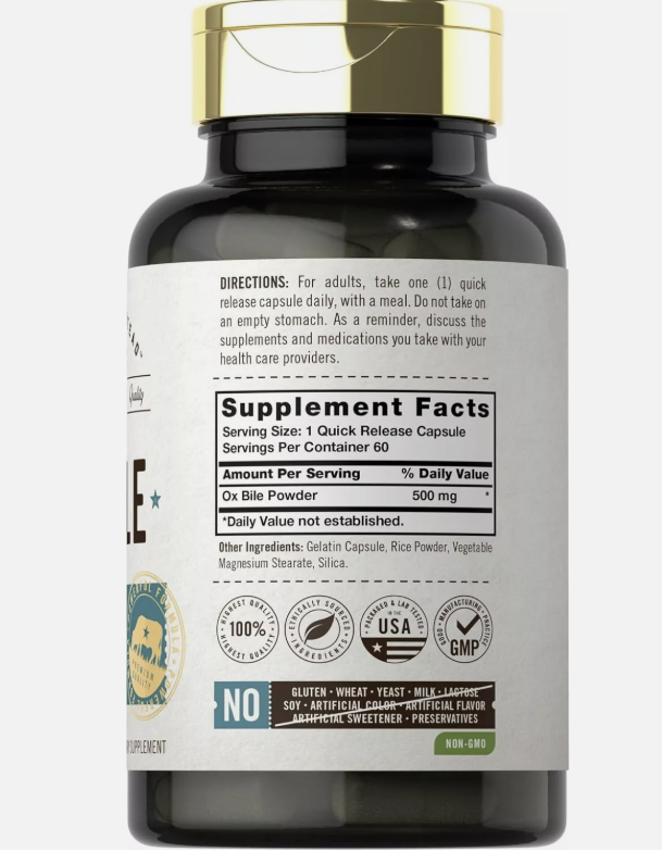 CARLYLE - JAUČIO TULŽIS (Ox Bile) 500mg 60vnt.