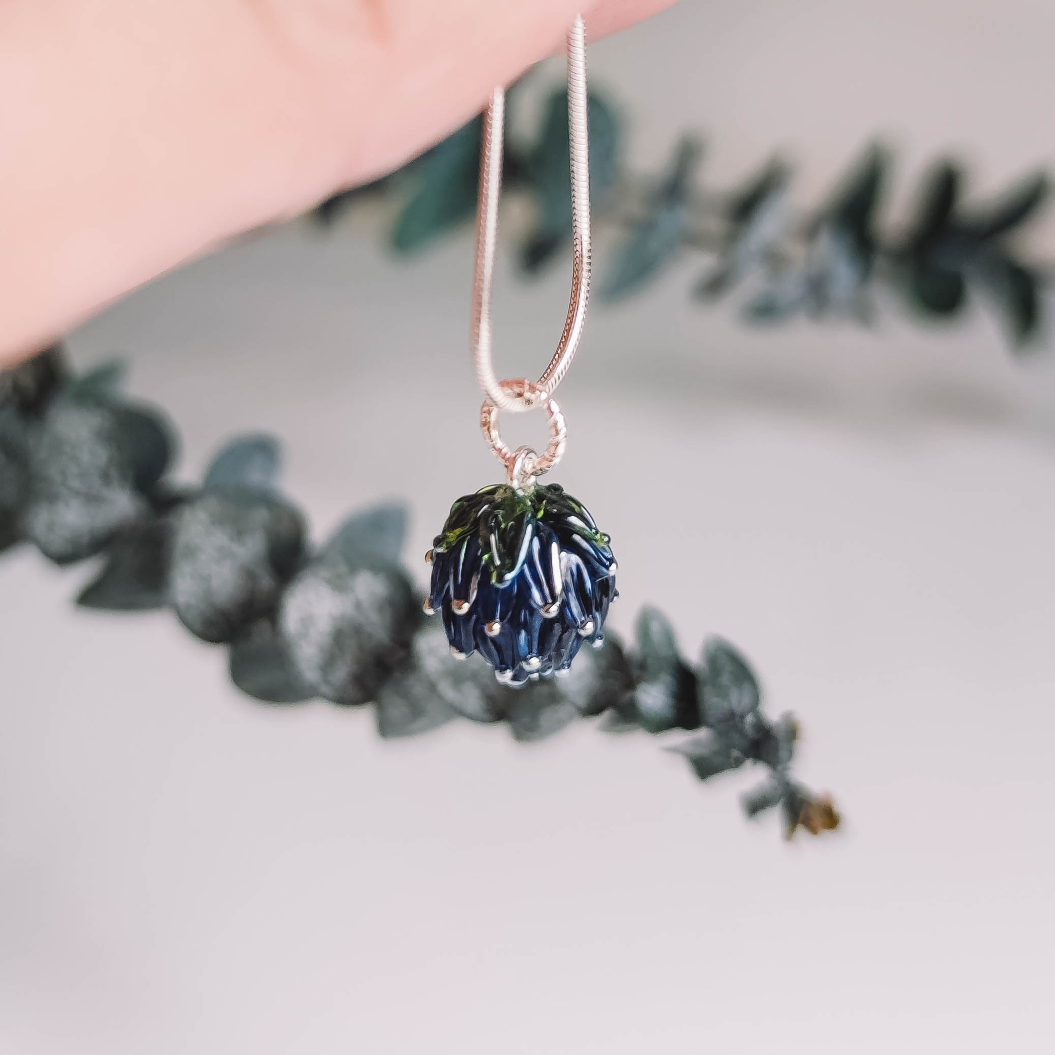Neon navy flower