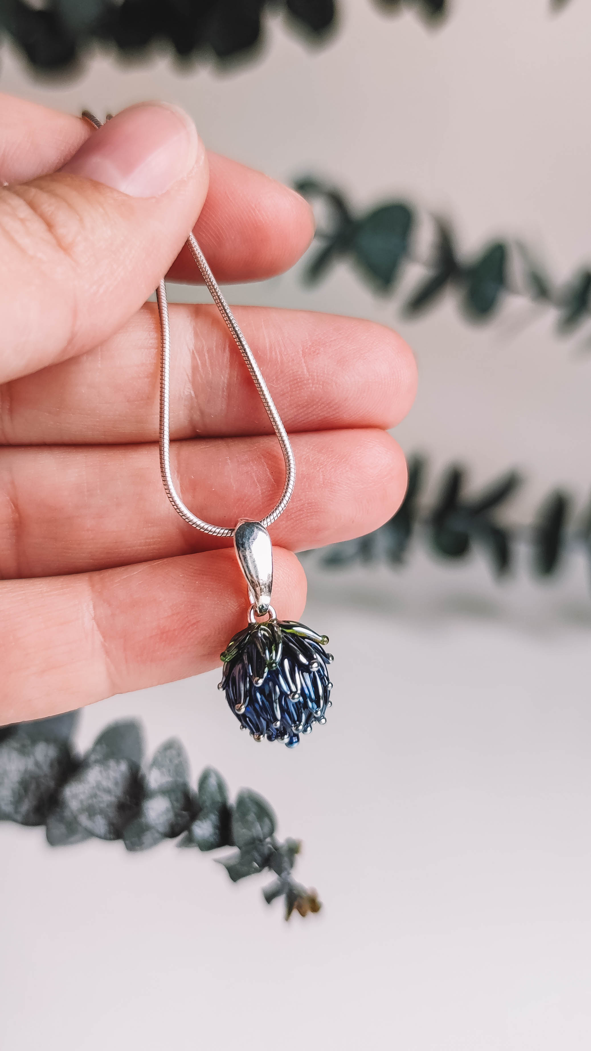 Neon navy flower