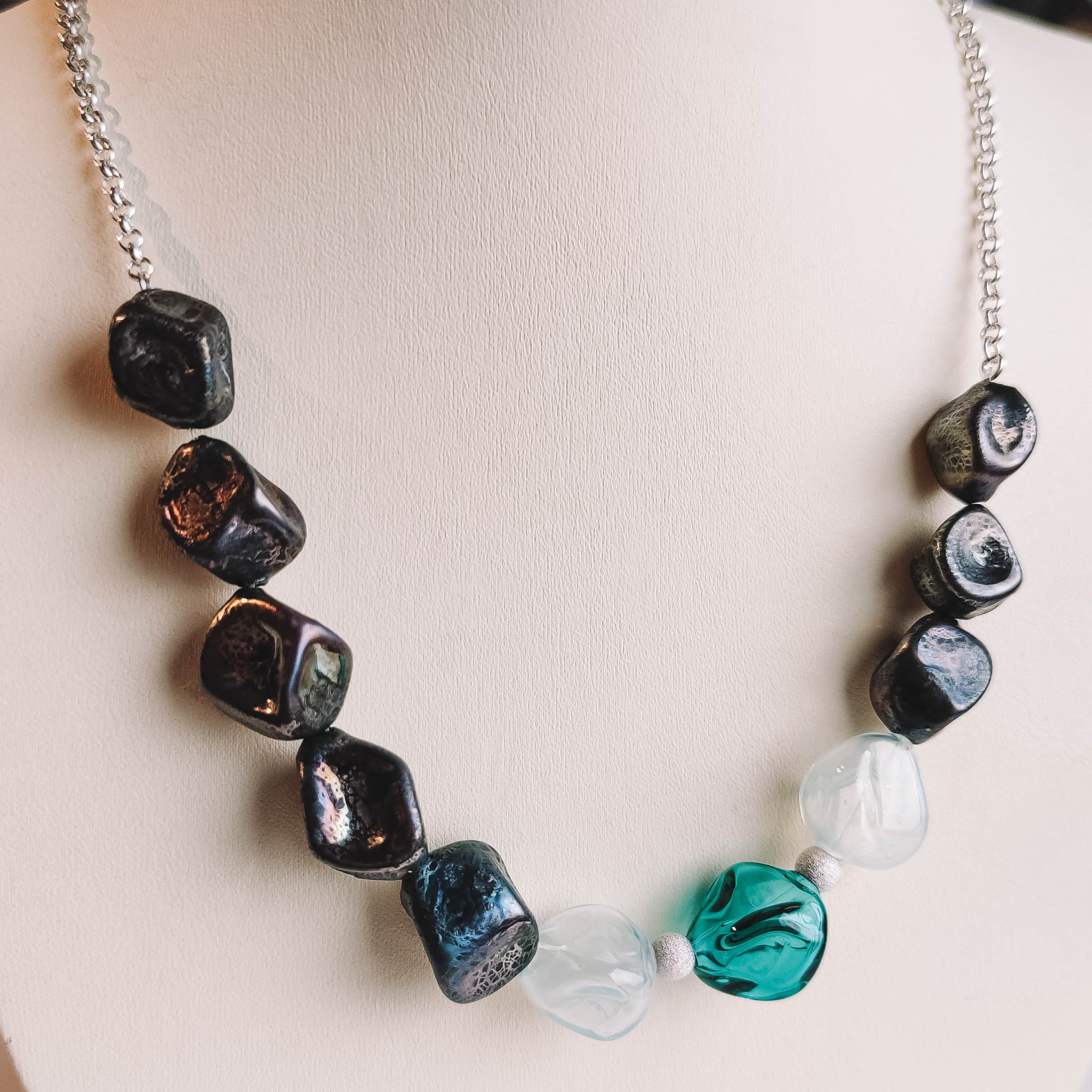 Teal necklace