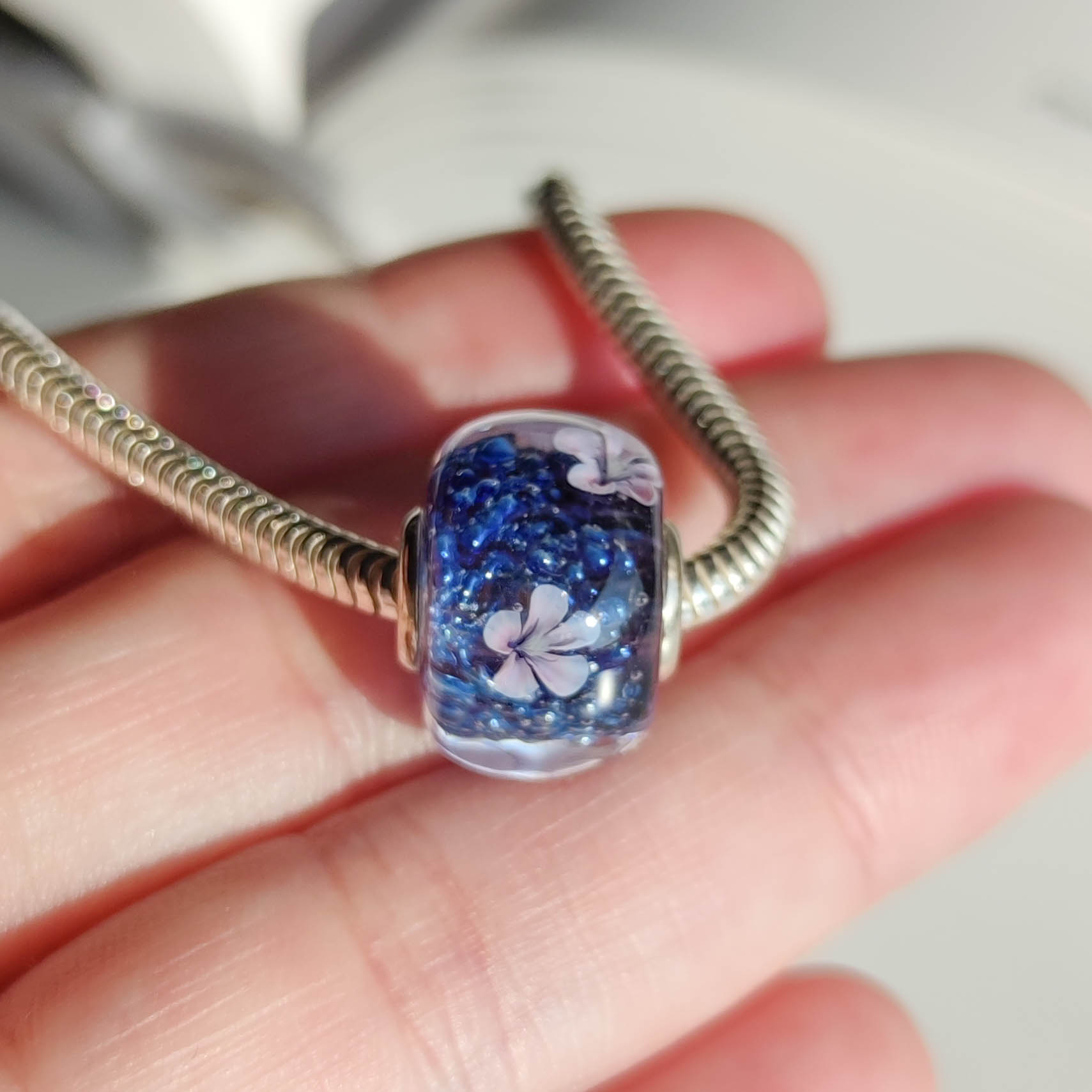 Sakura on dark blue