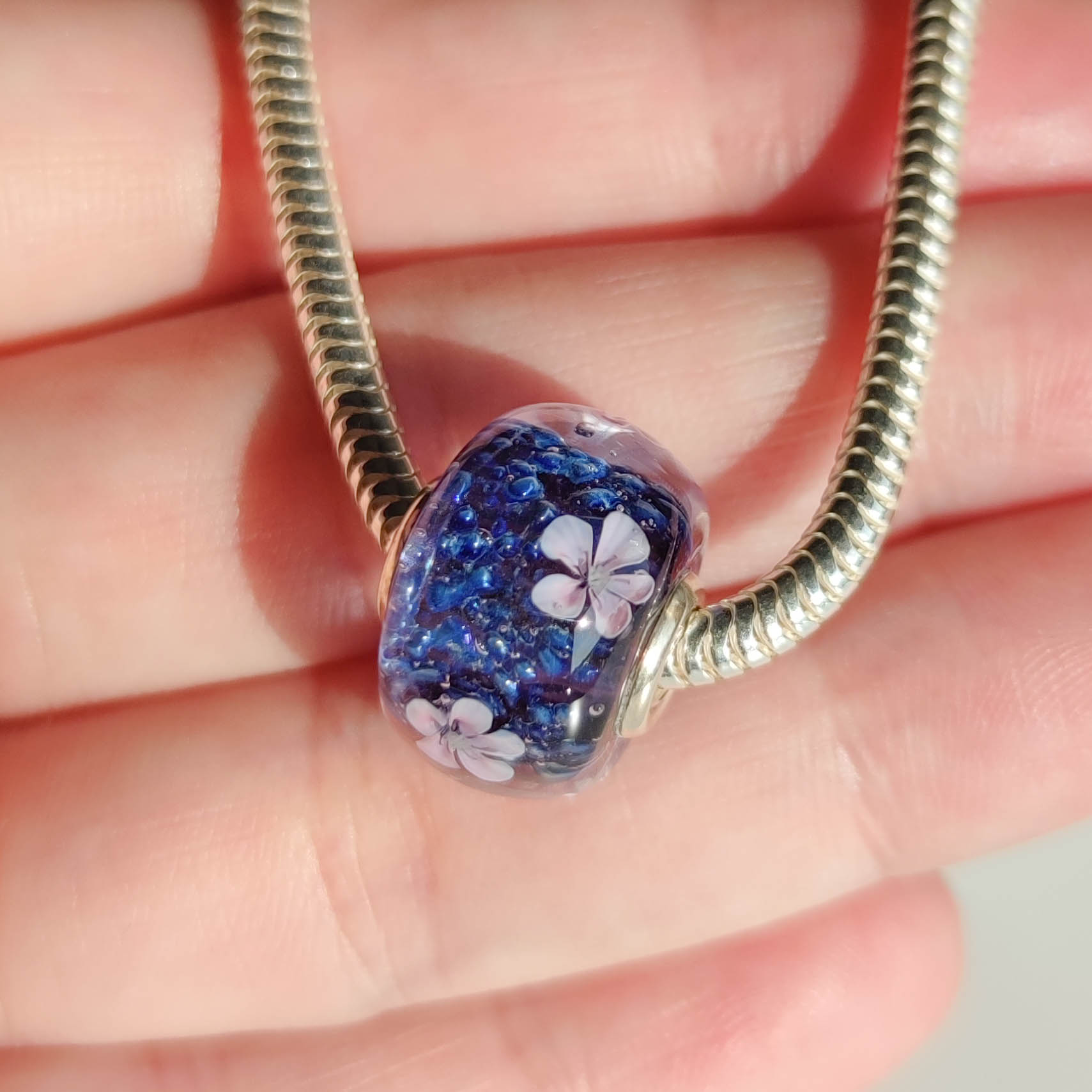 Sakura on dark blue