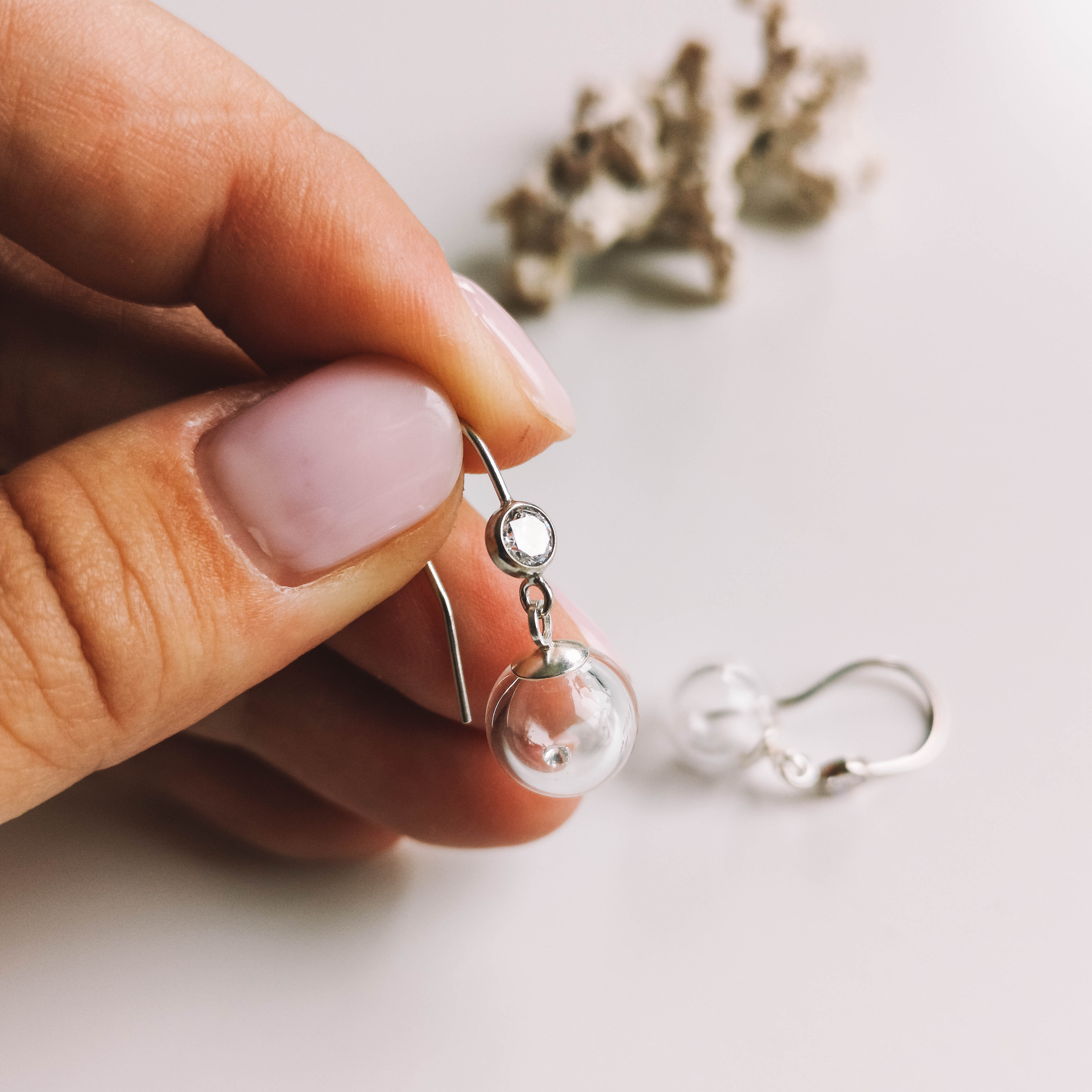 Blown wire earrings