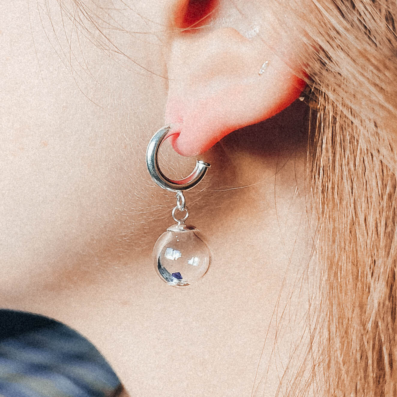 Stud hoop earrings
