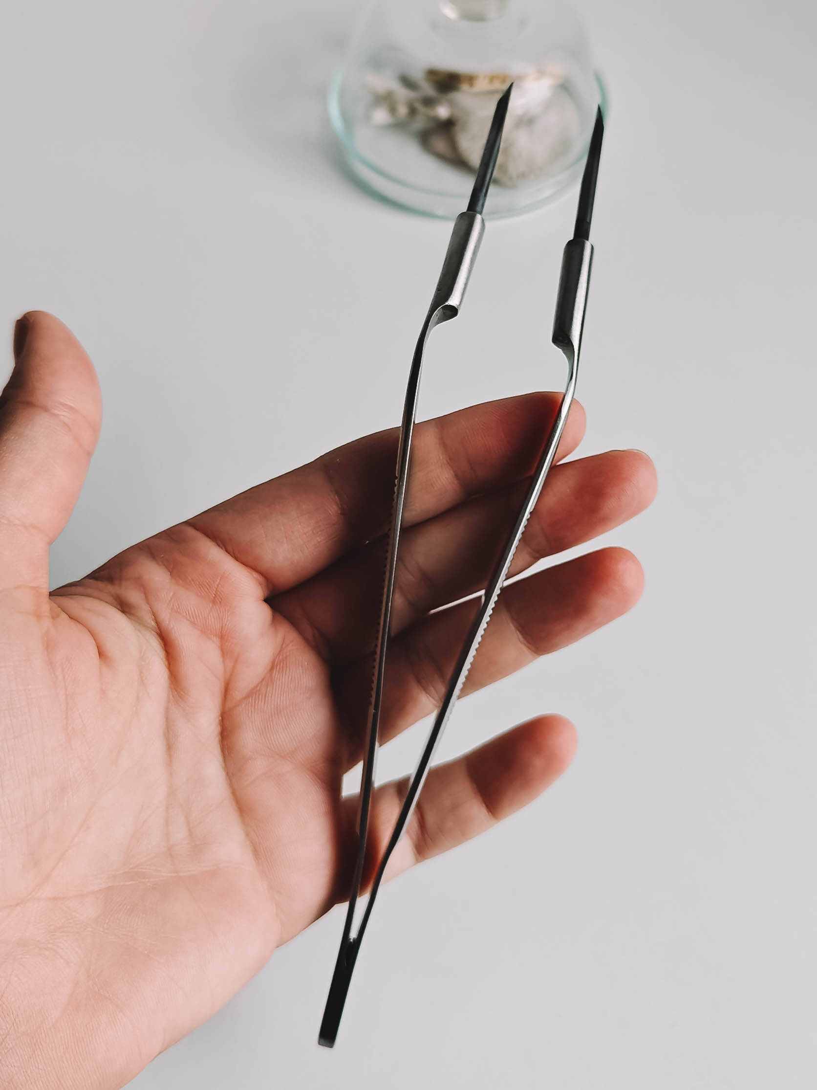 Curved Tungsten Tip Tweezers