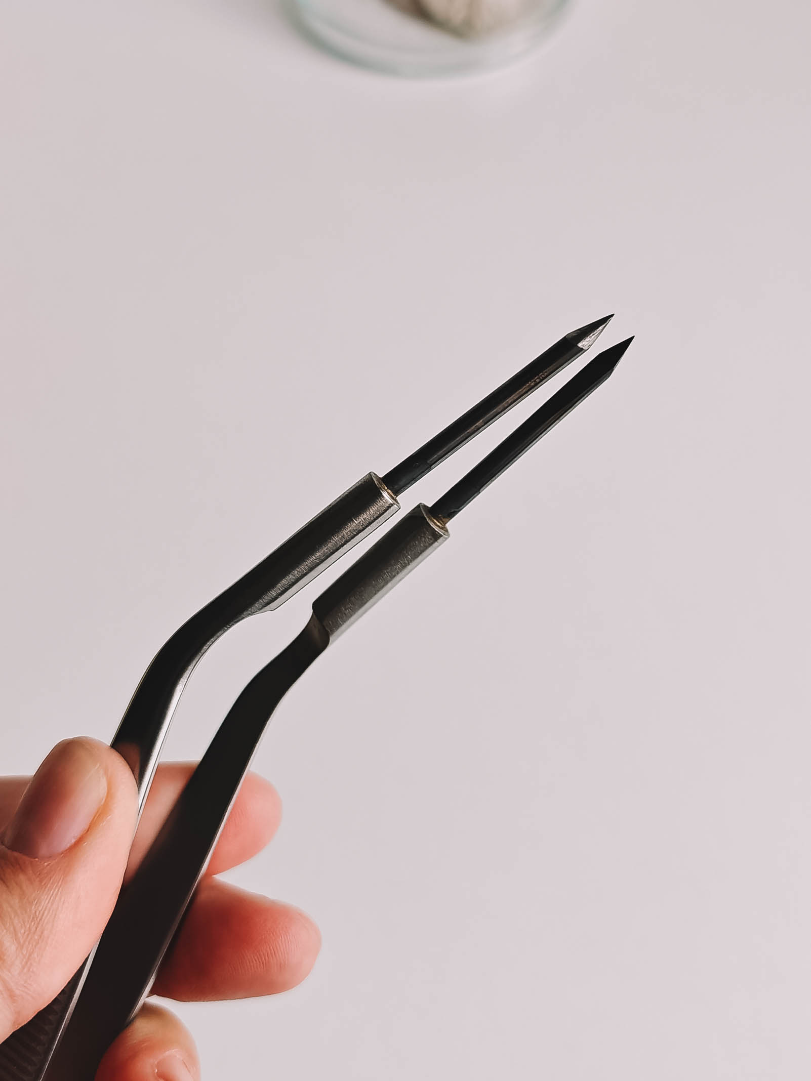 Curved Tungsten Tip Tweezers