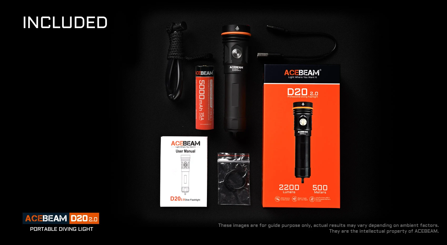 ACEBEAM D20 Linterna Profesional 2200 lms - Oferta