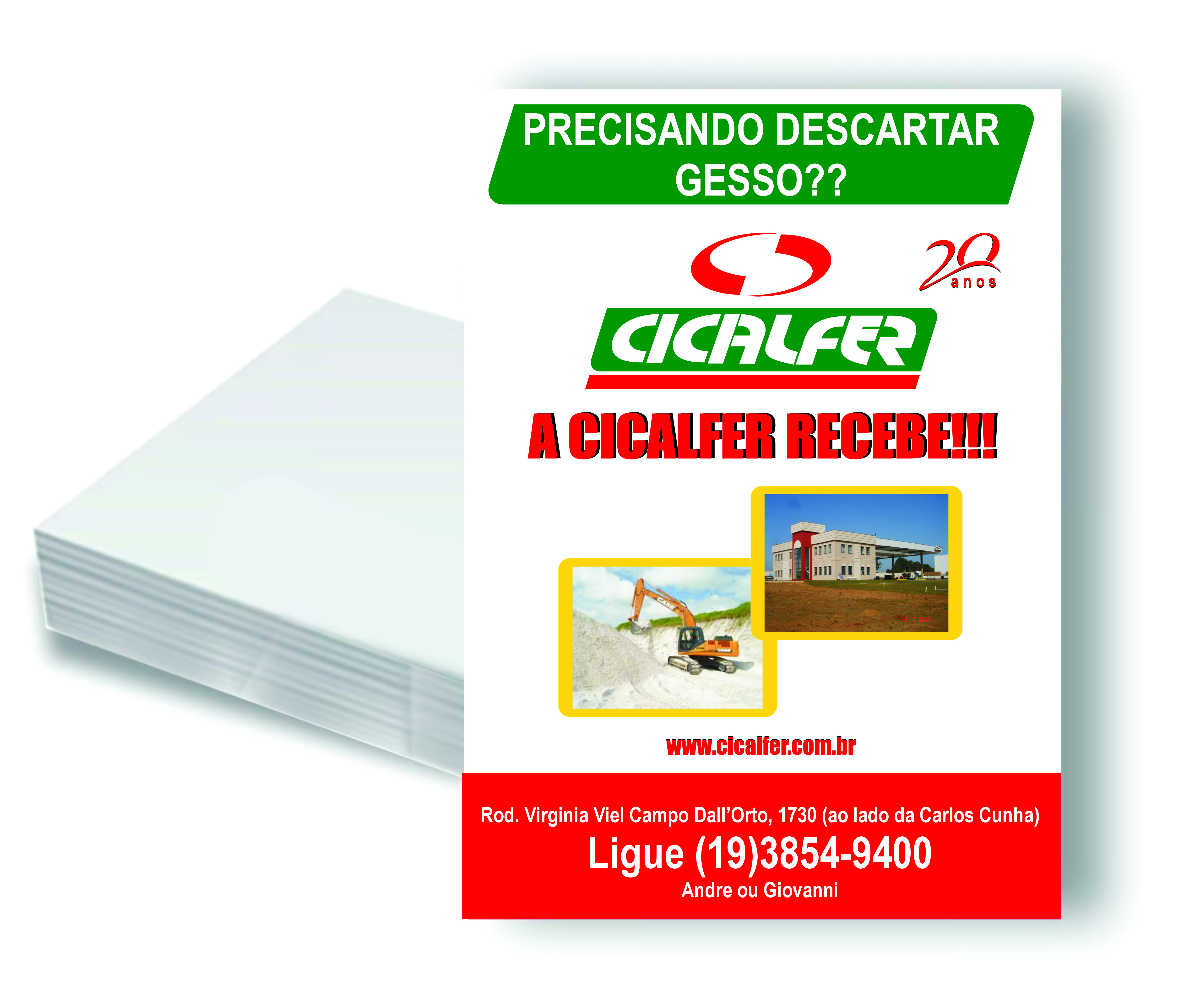 2500 unidades de Folhetos - 140x200 mm. - Colorido Frente - Refile