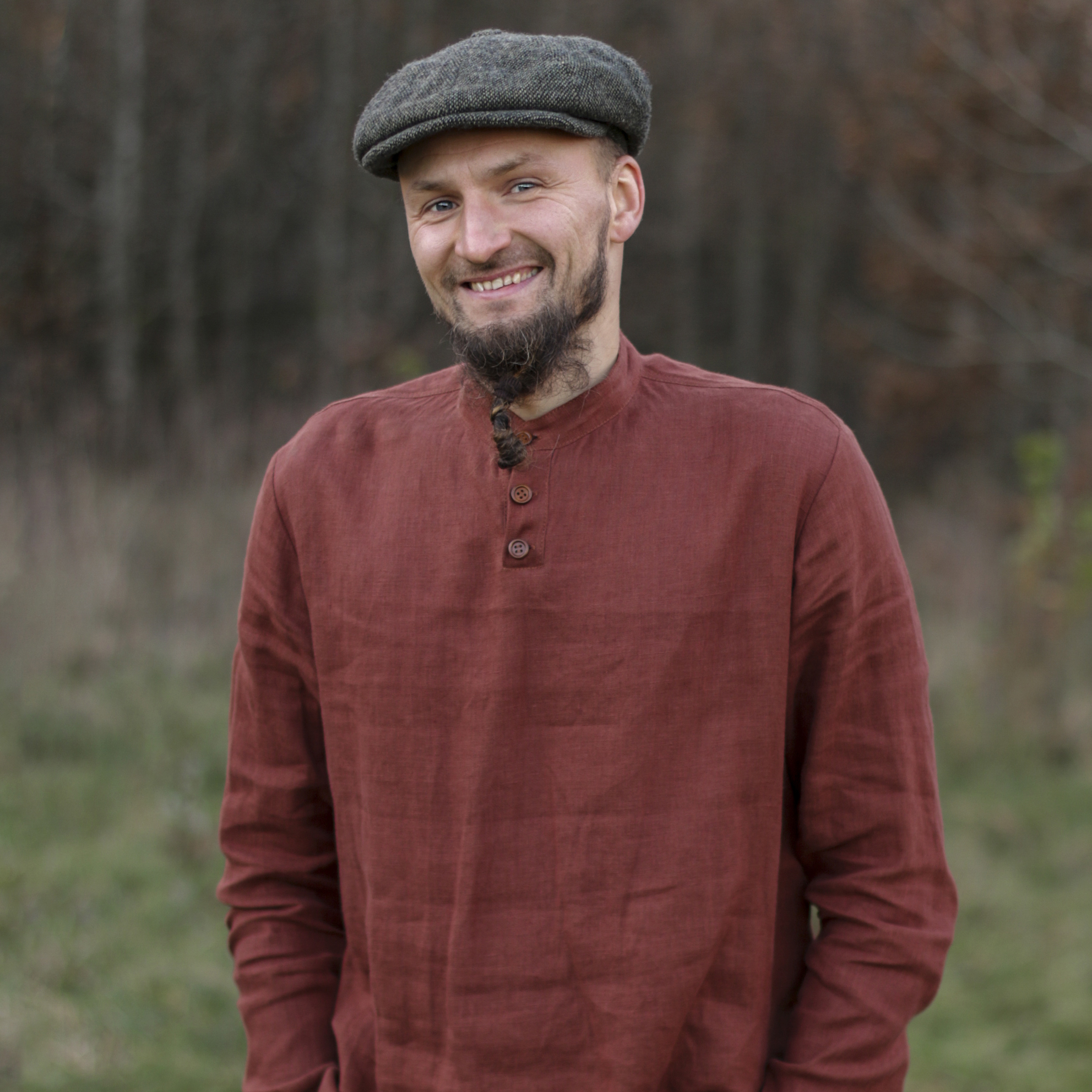 Klasikiniai vyriški lininiai marškiniai