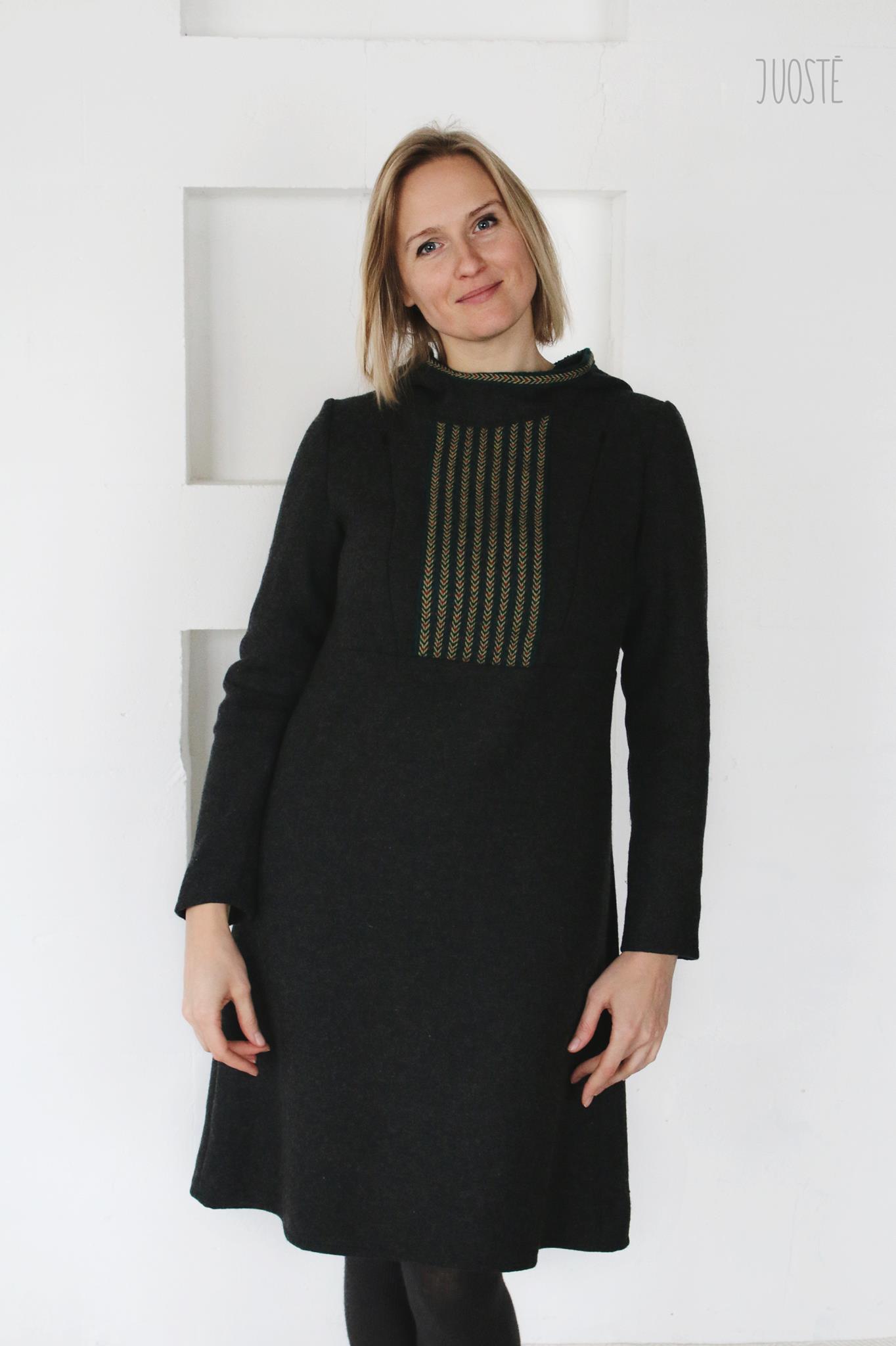 Mid-length wool dress