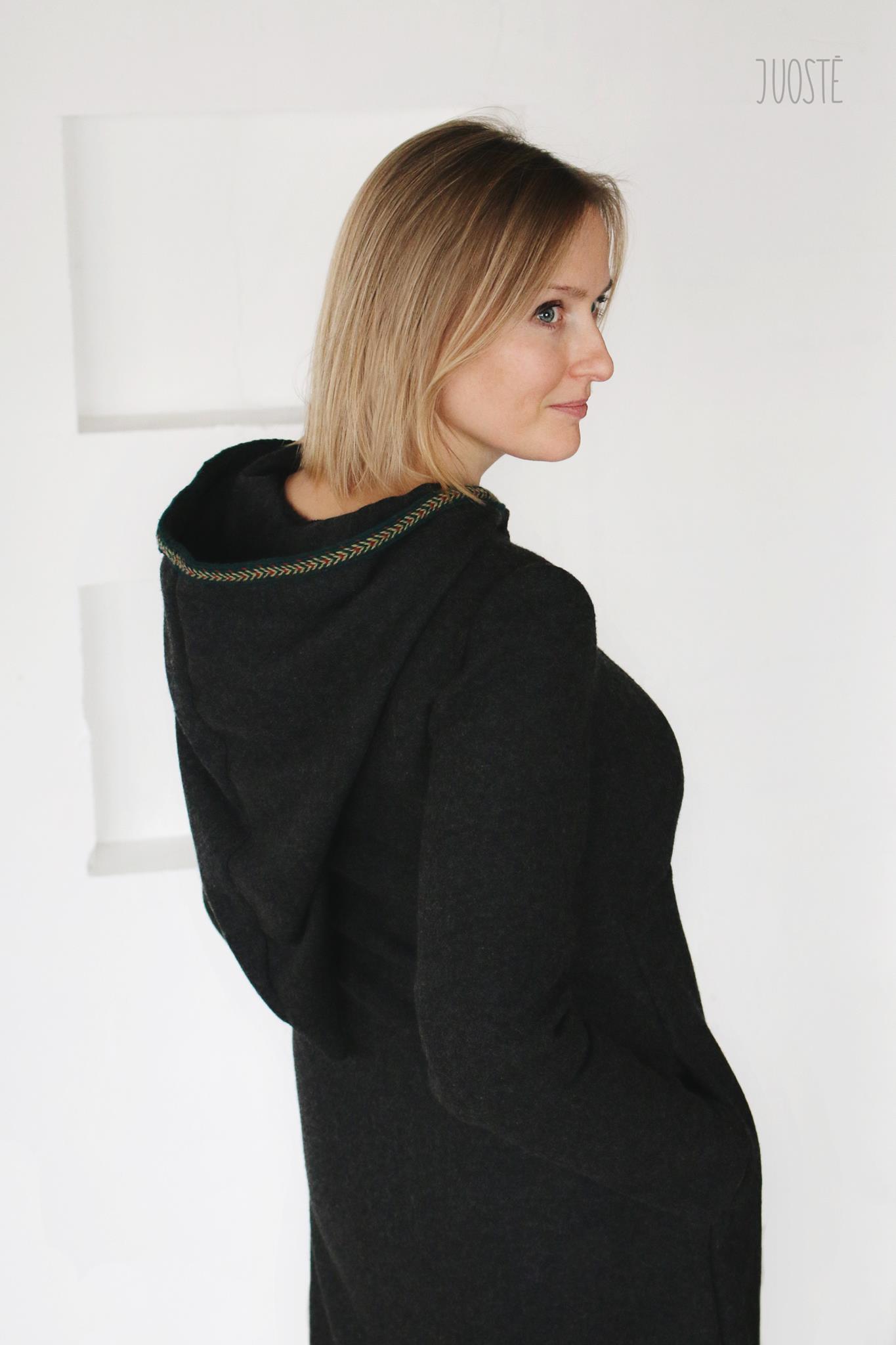 Mid-length wool dress