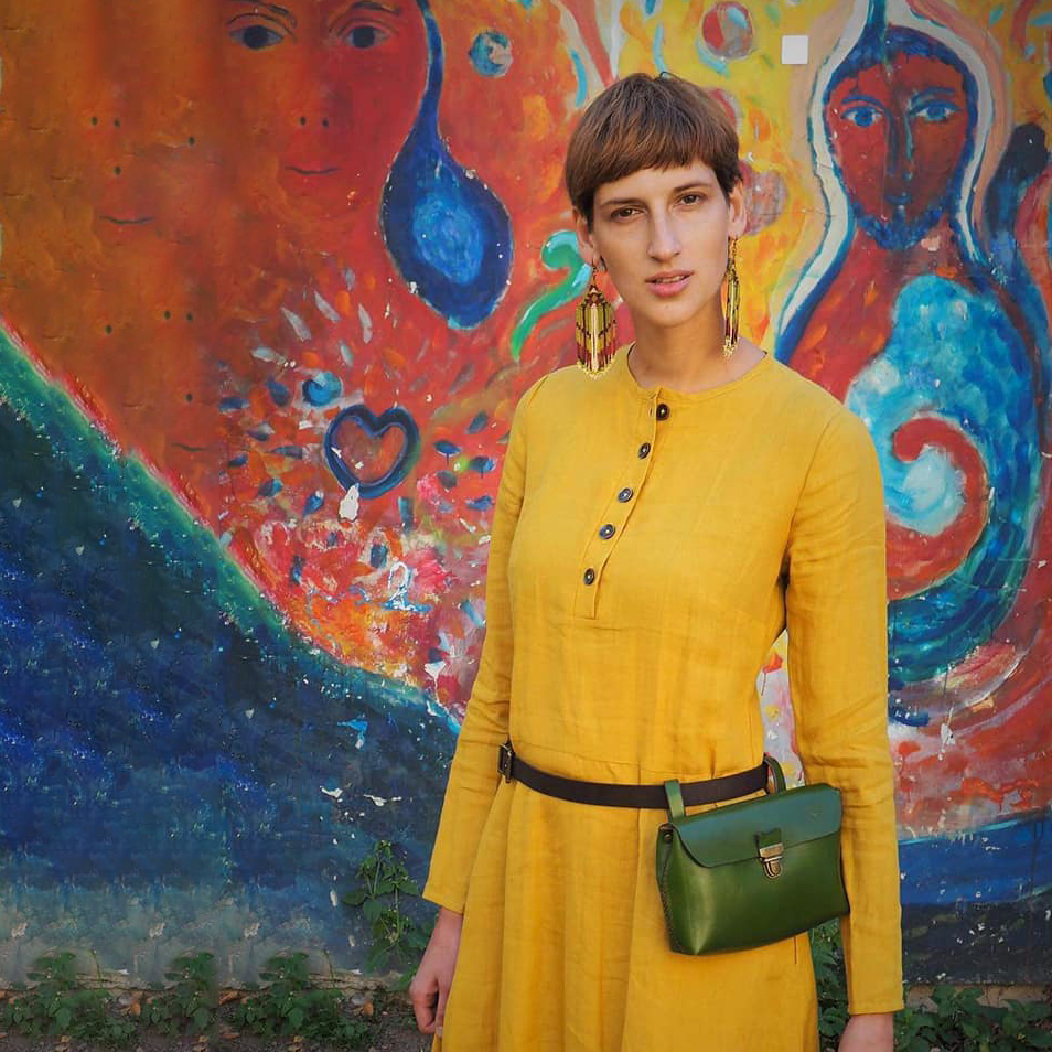 Half-Length Dress with a Low Waist