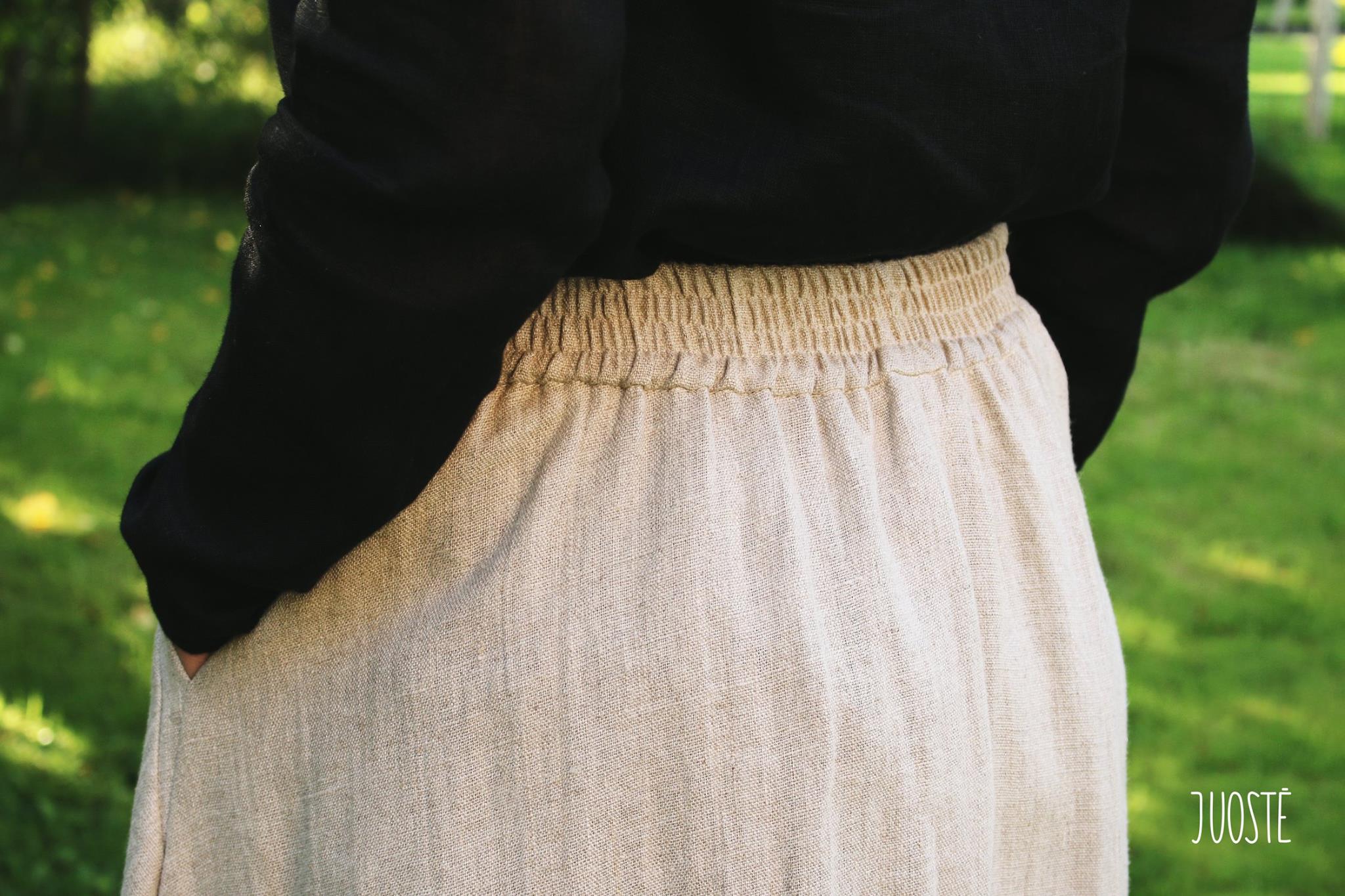 Flared Linen Skirt