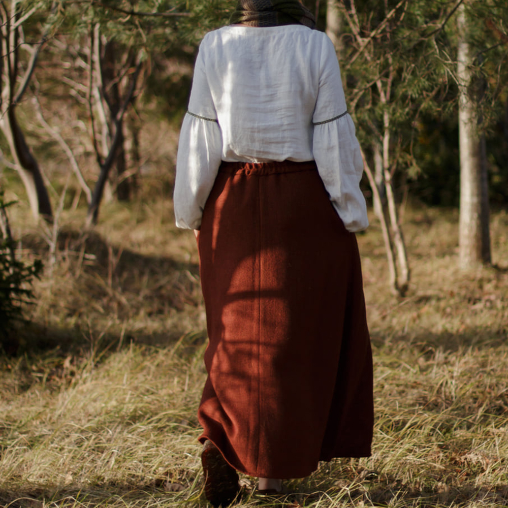 Flared Woolen Skirt