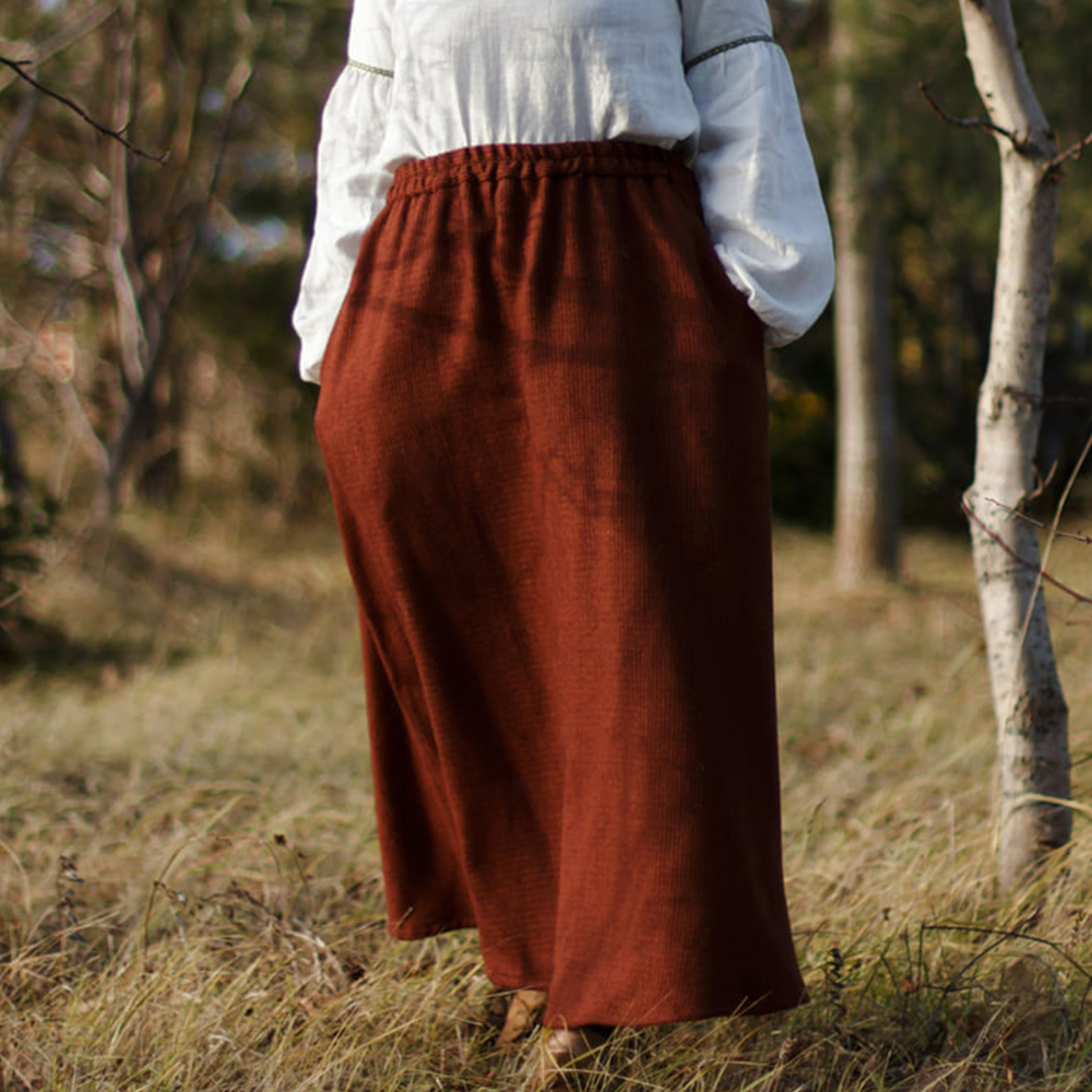 Flared Woolen Skirt