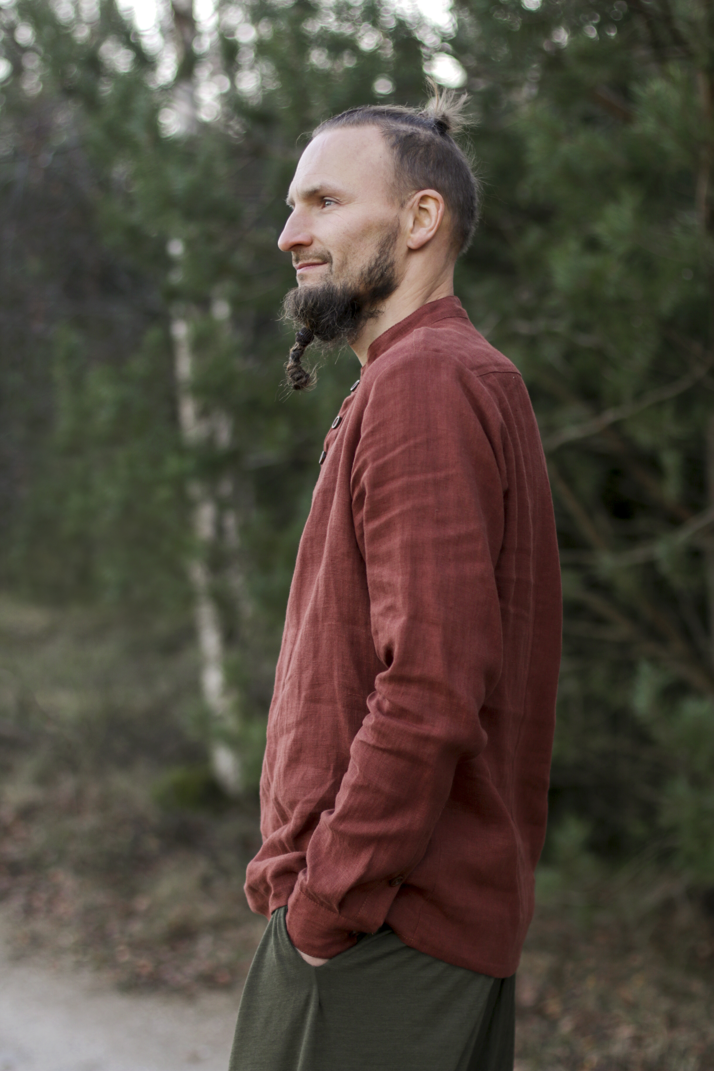 Classic men's linen shirt