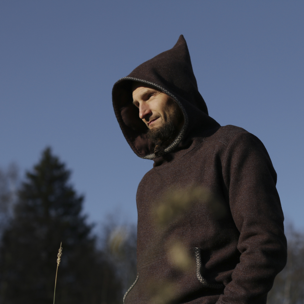 Woolen men's hoodie
