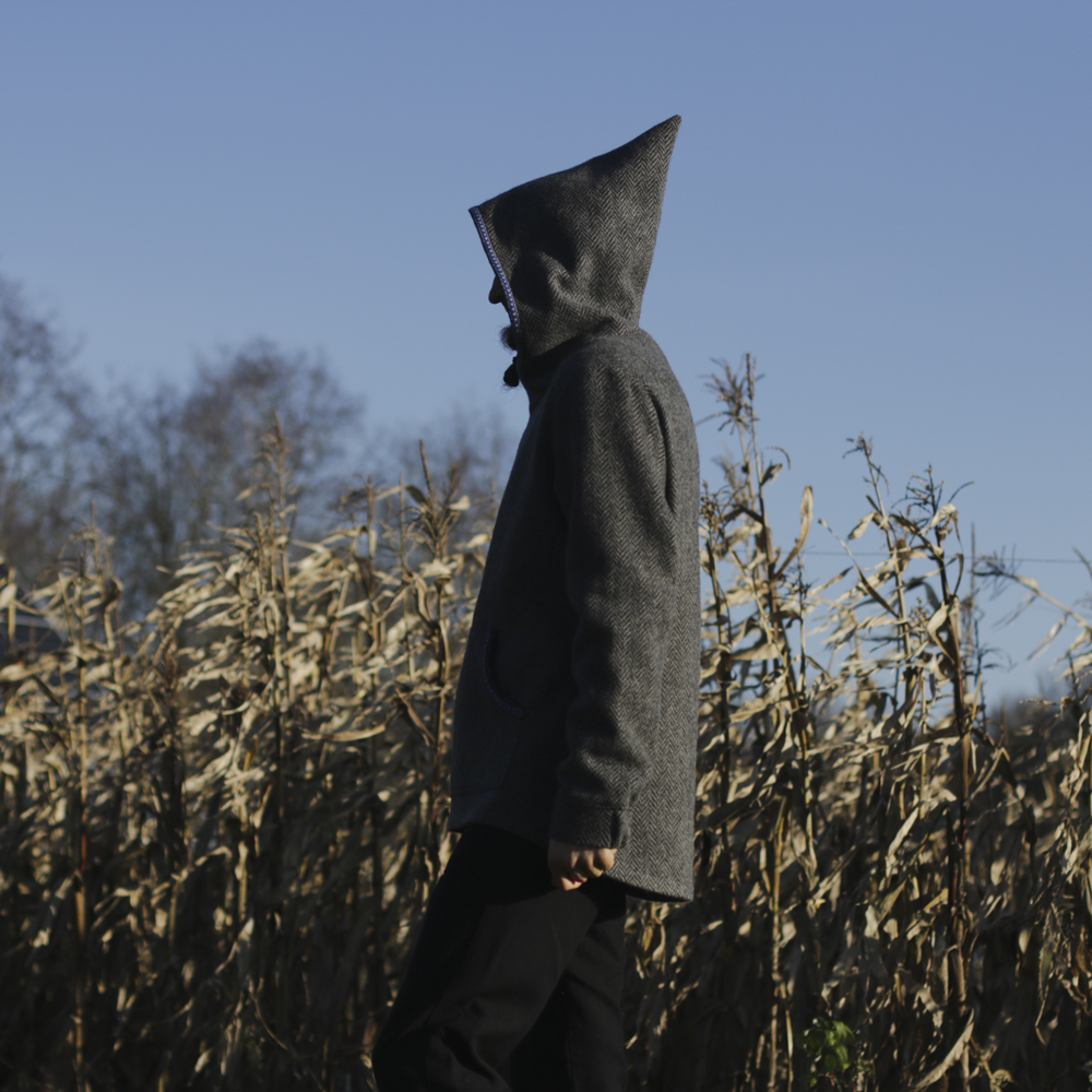 Woolen men's hoodie