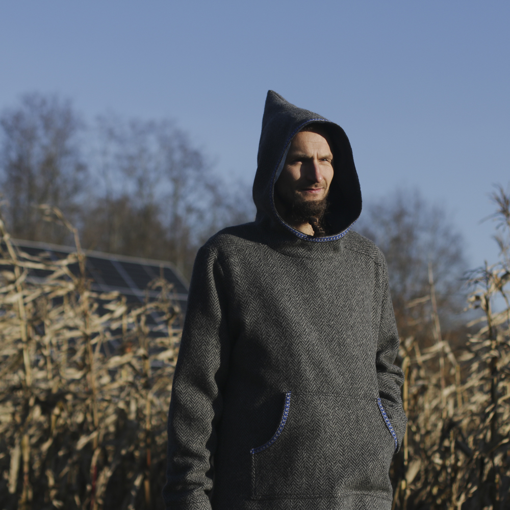 Woolen men's hoodie