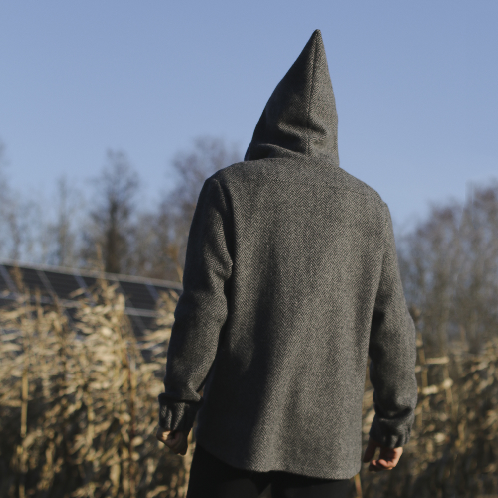 Woolen men's hoodie